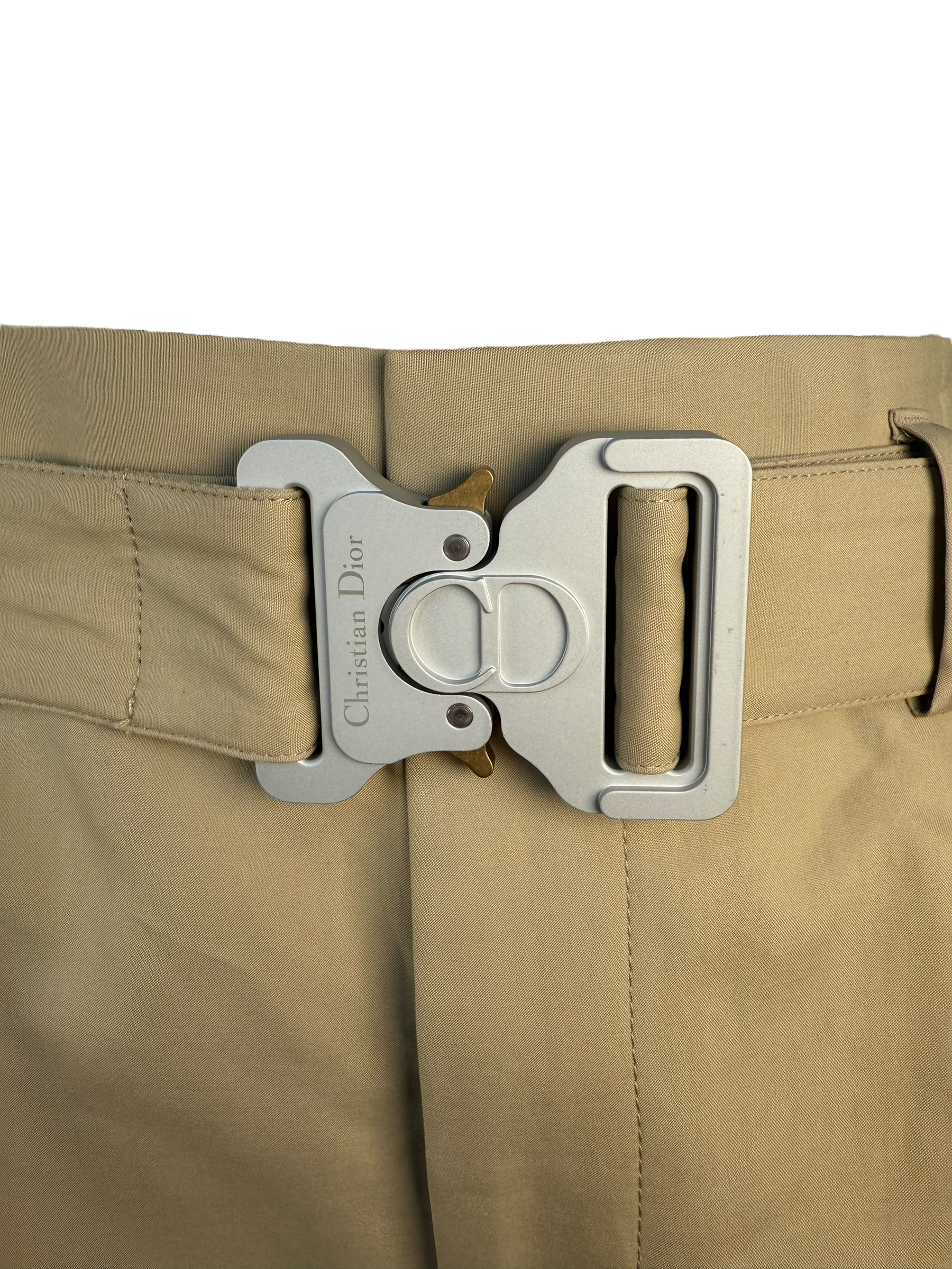 Dior Pleated Khaki Trousers with Alyx Buckle