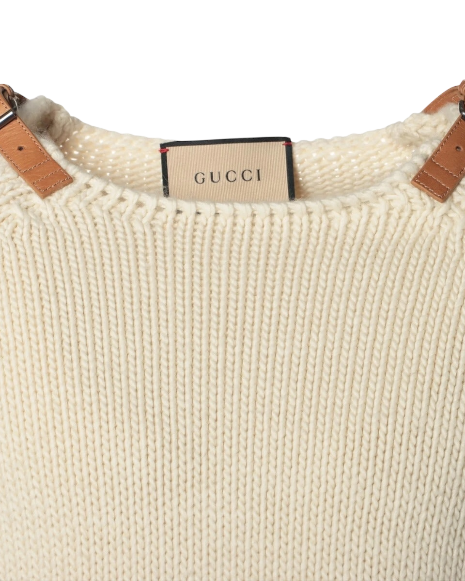 Gucci Buckle Strap Wool Sweater