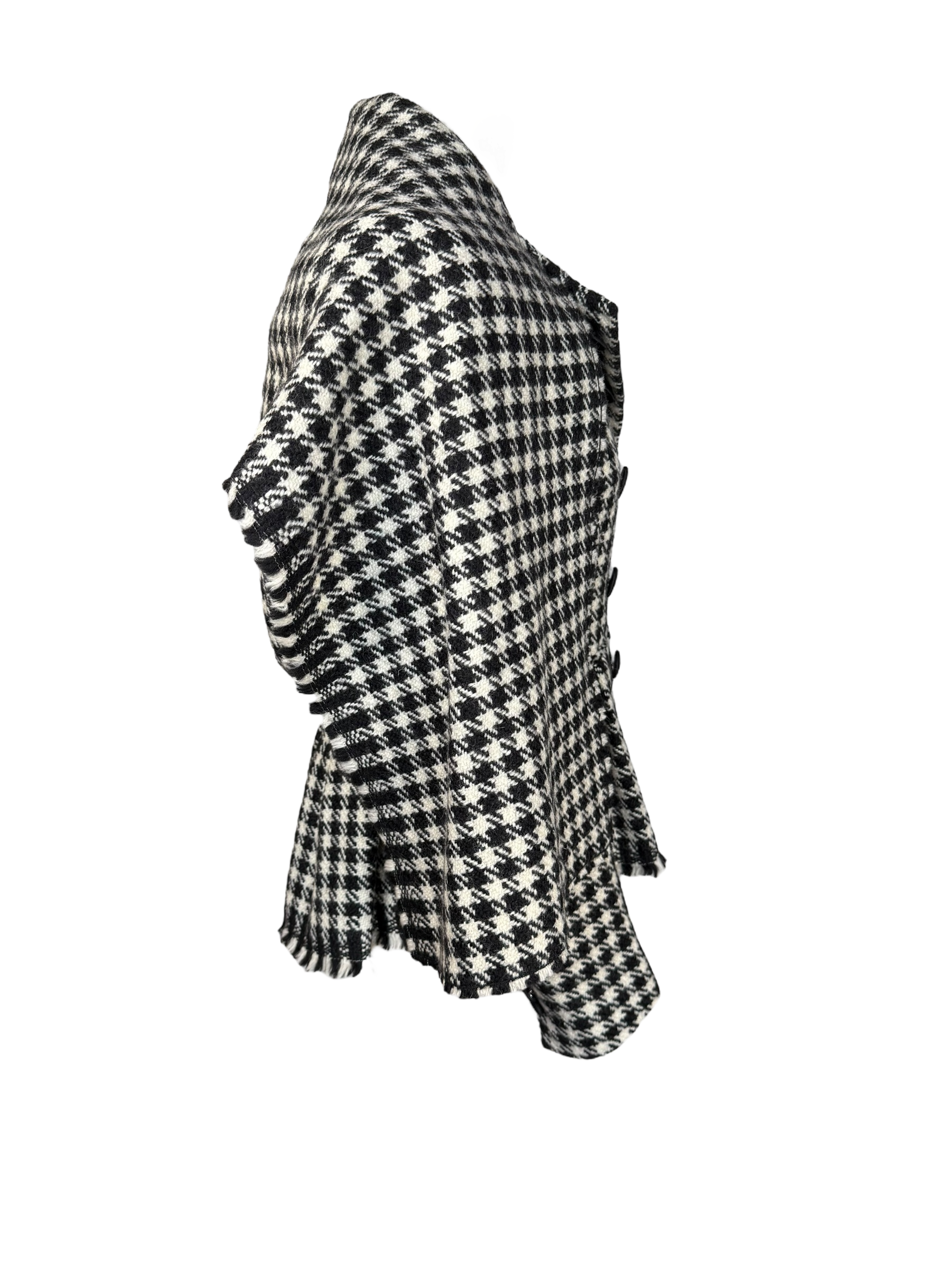 Dolce & Gabbana Double-breasted Houndstooth Wool-Blend Tweed Jacket