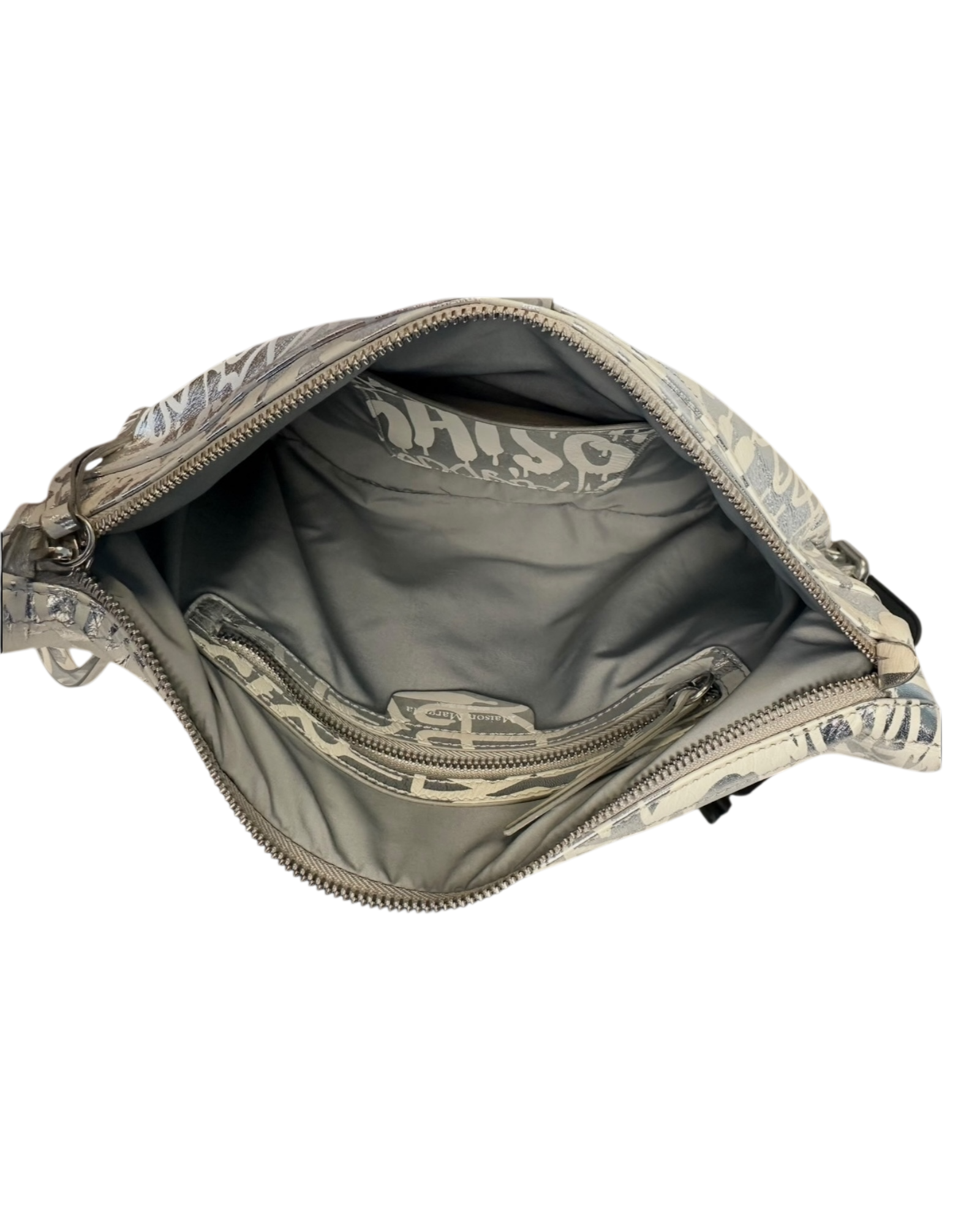 Maison Margiela Crinkle Leather Graffiti Clutch