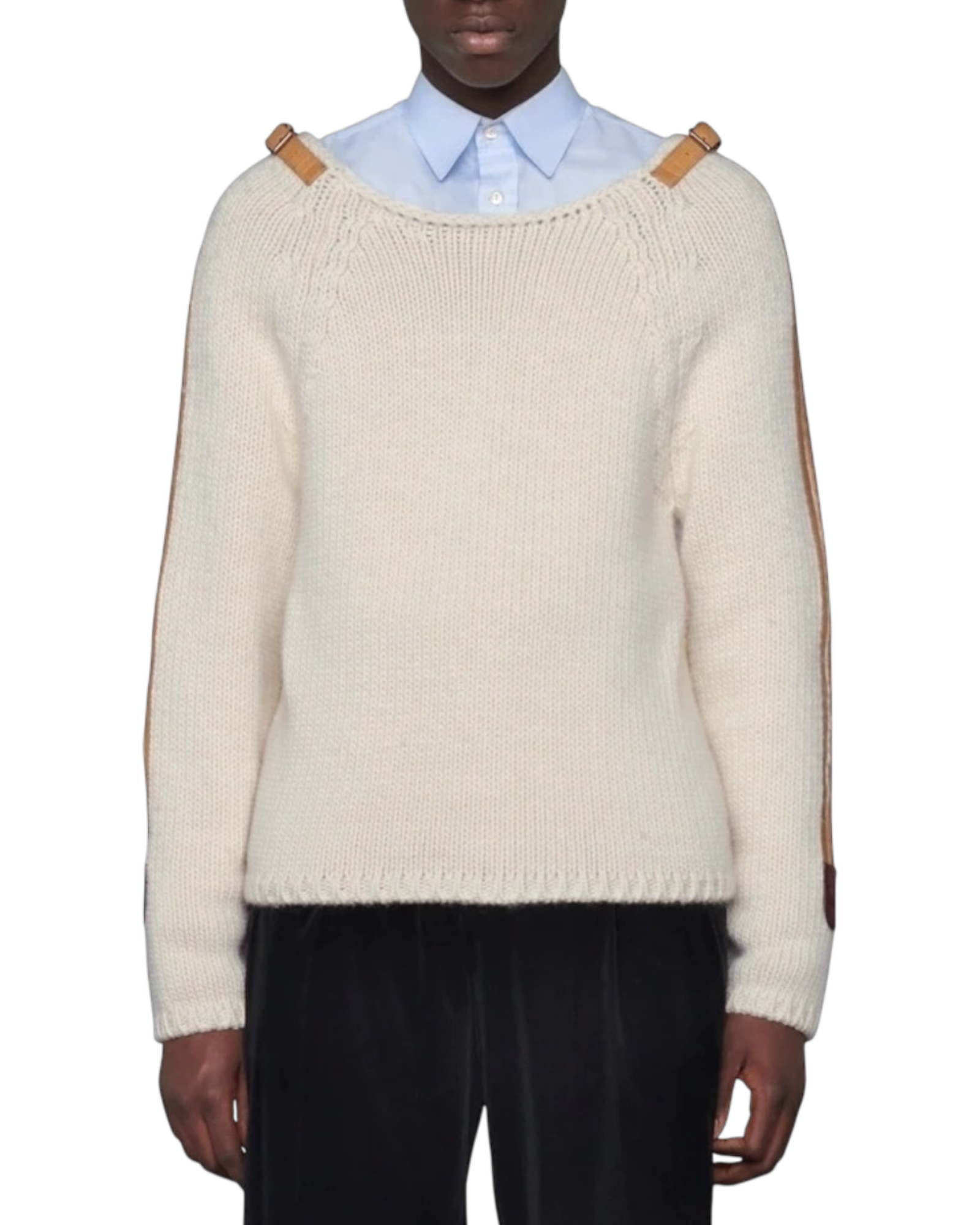 Gucci Buckle Strap Wool Sweater