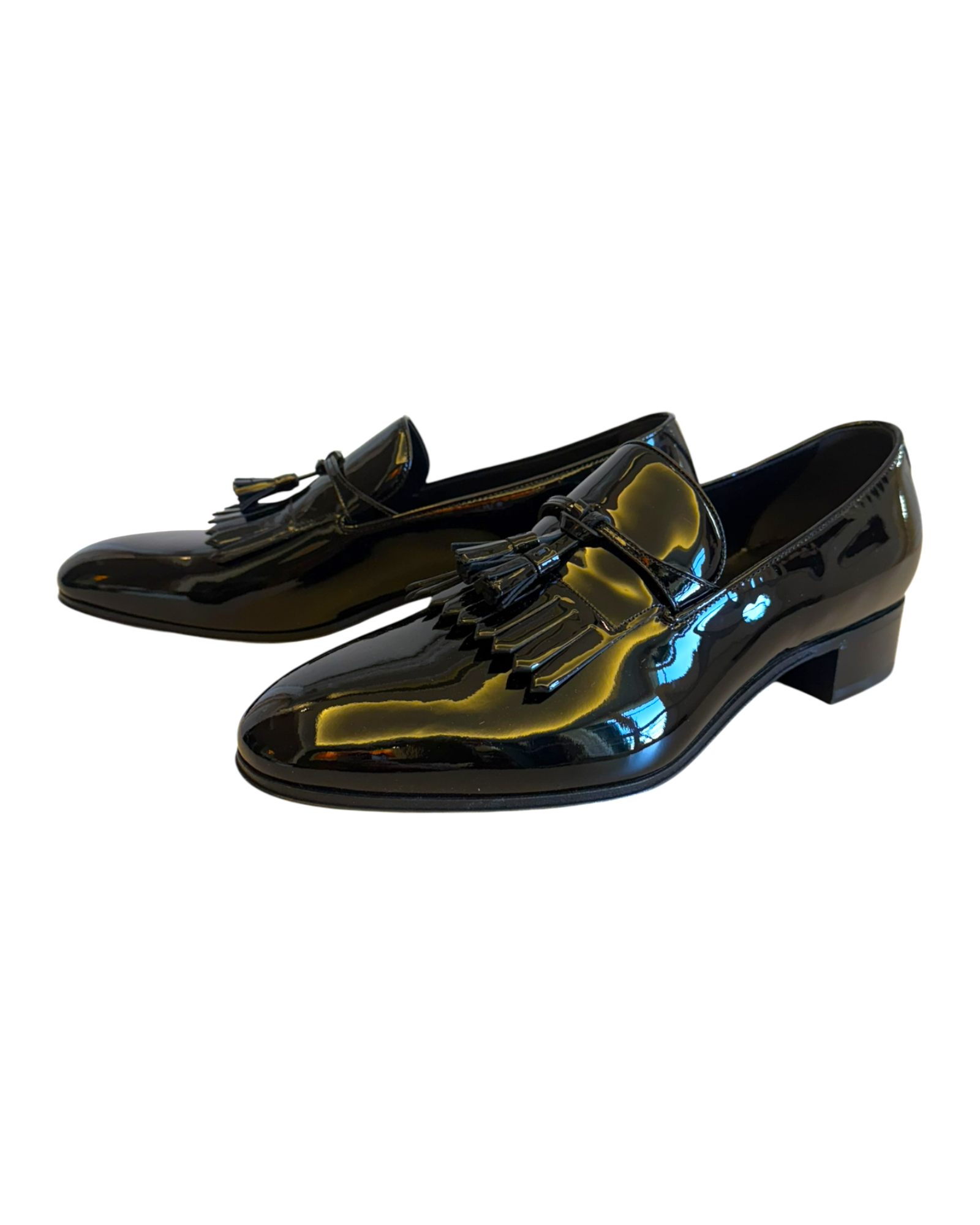 Gucci Tasseled Patent-Leather Loafers