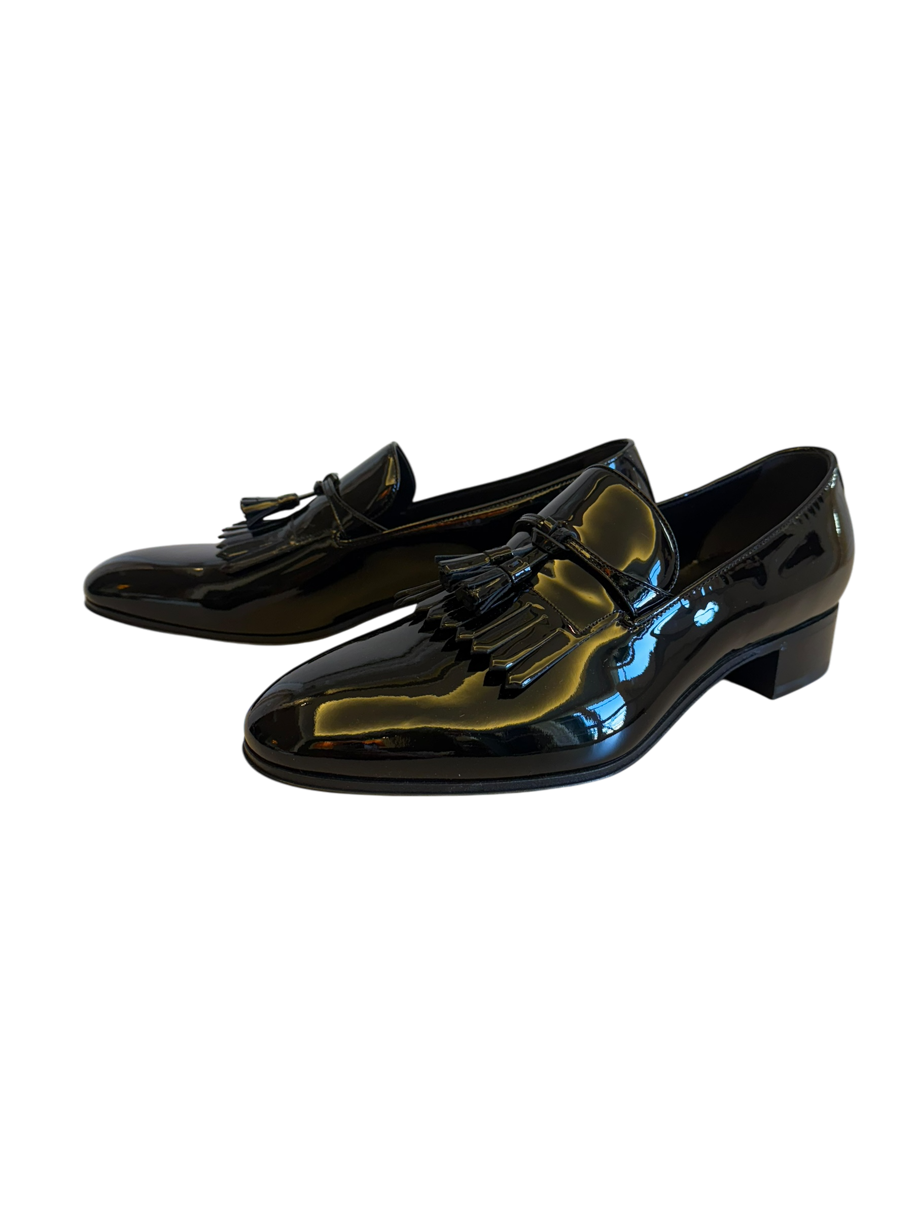 Gucci Tasseled Patent-Leather Loafers