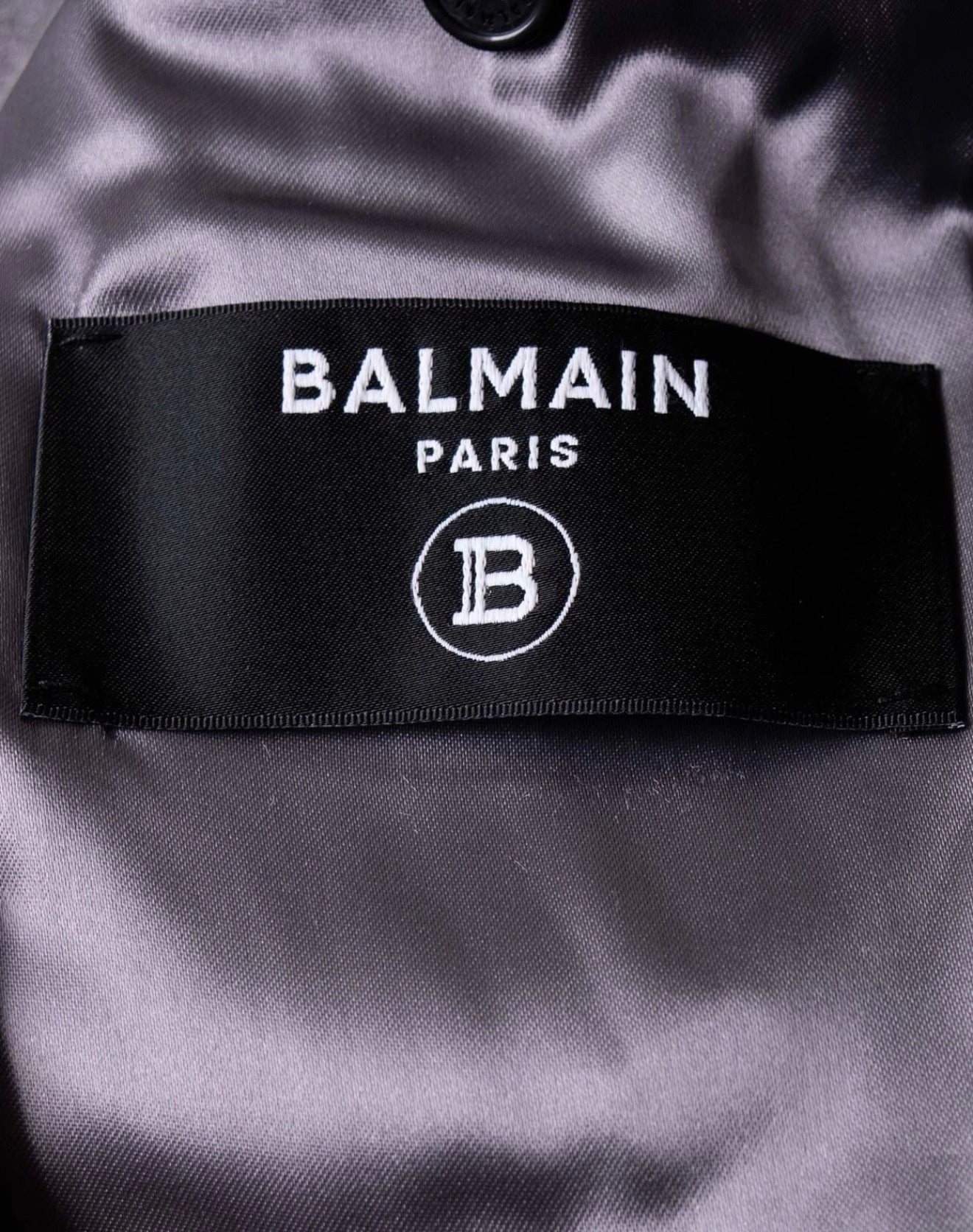 Balmain Double-Crepe Side-Belt Blazer in Grey