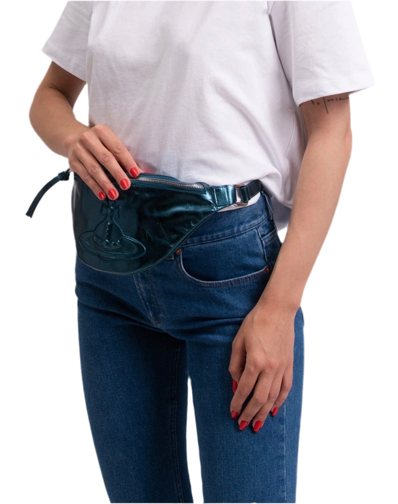 Vivienne Westwood Hilda Small Leather Beltbag in Blue