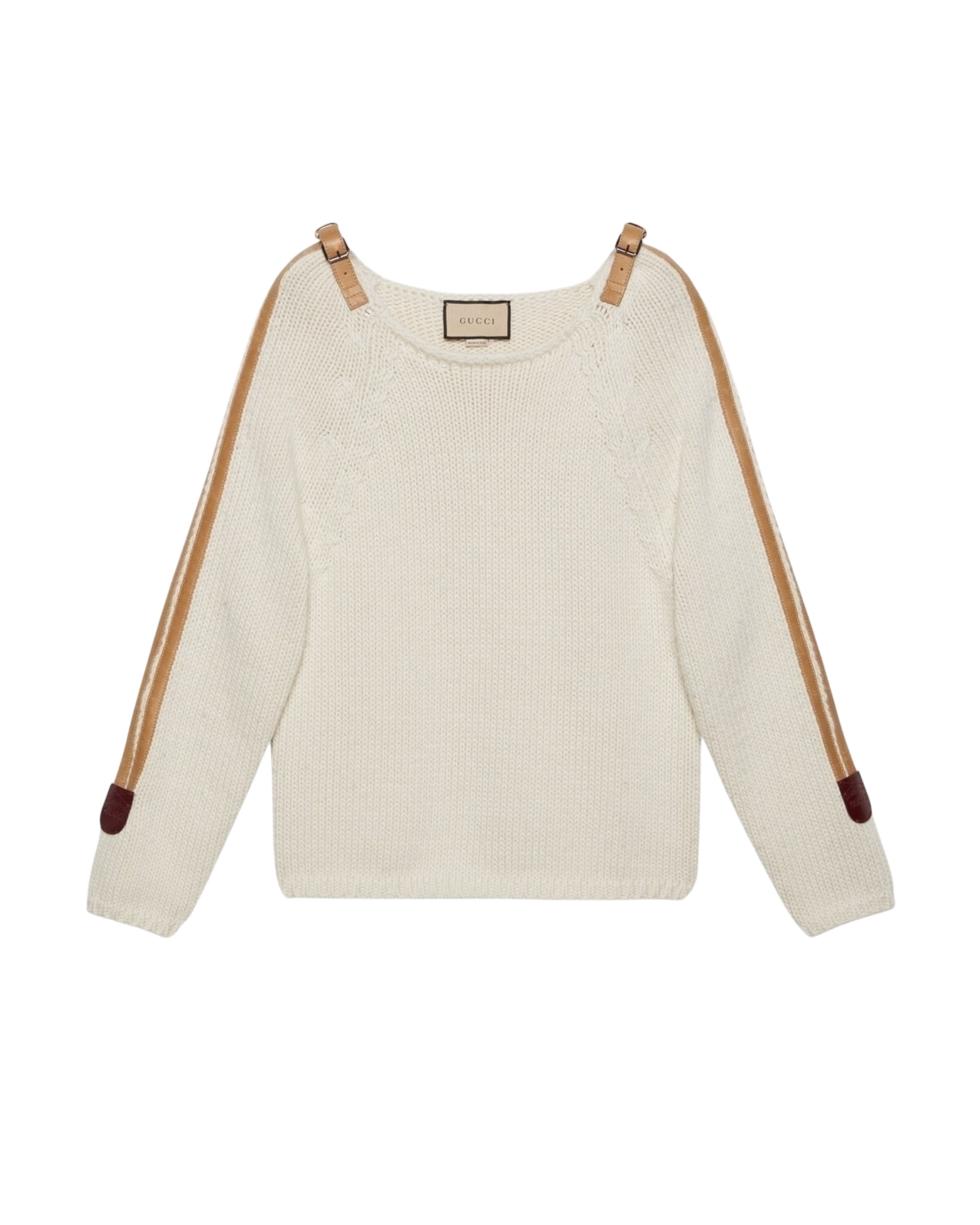 Gucci Buckle Strap Wool Sweater