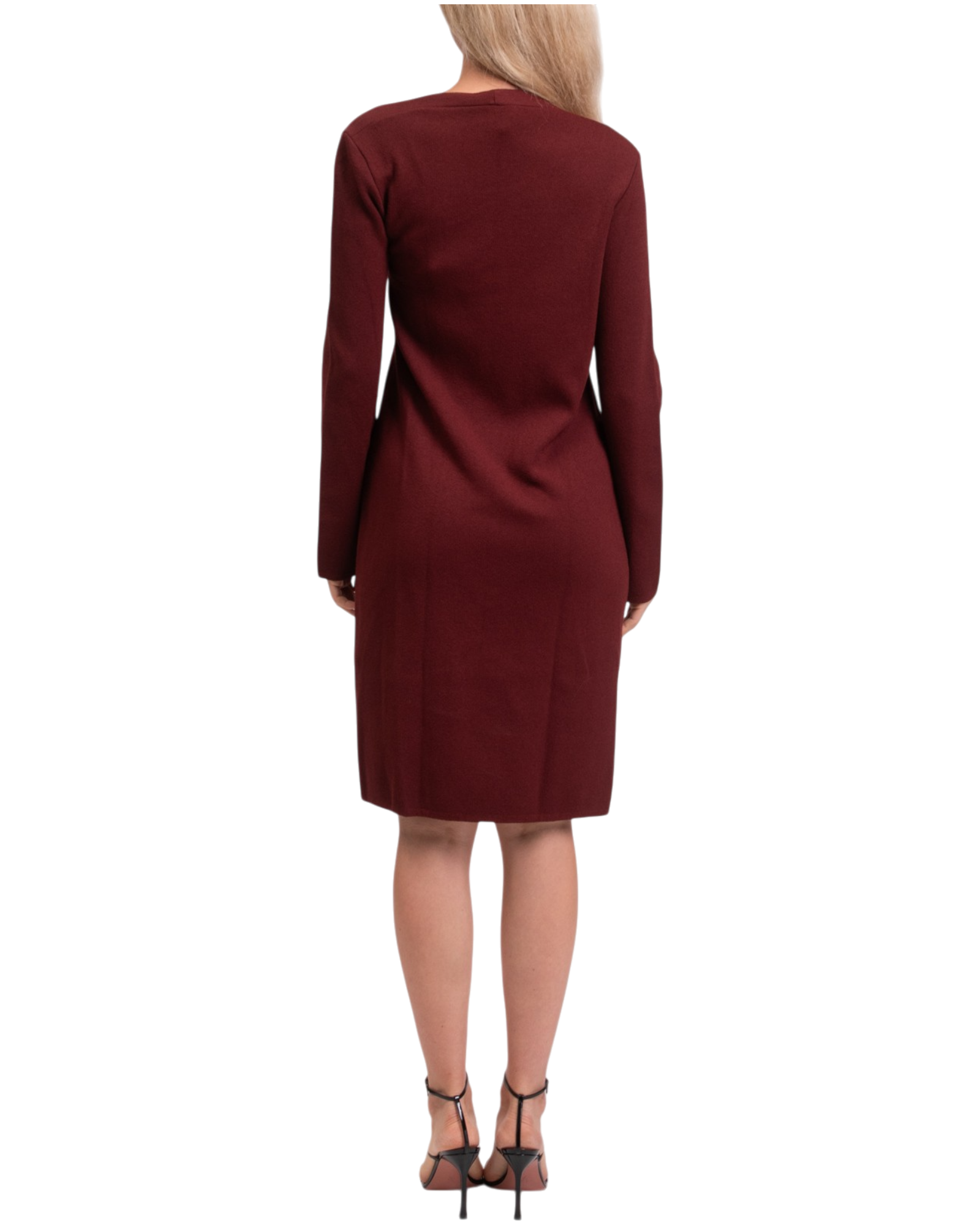 Bottega Veneta Viscose Asymmetric Neck Knit Dress in Rust