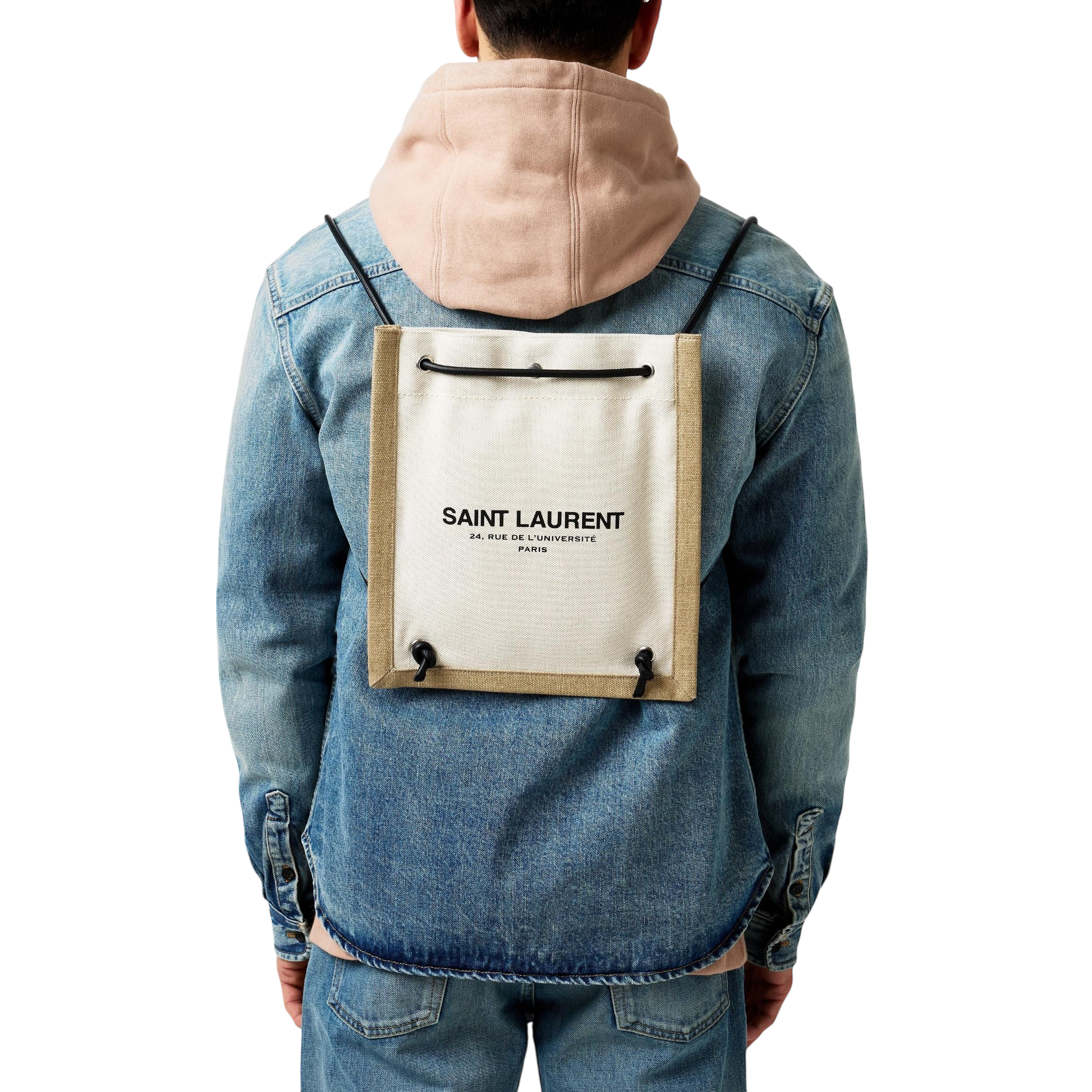 Saint Laurent Université Flat Bag in Linen