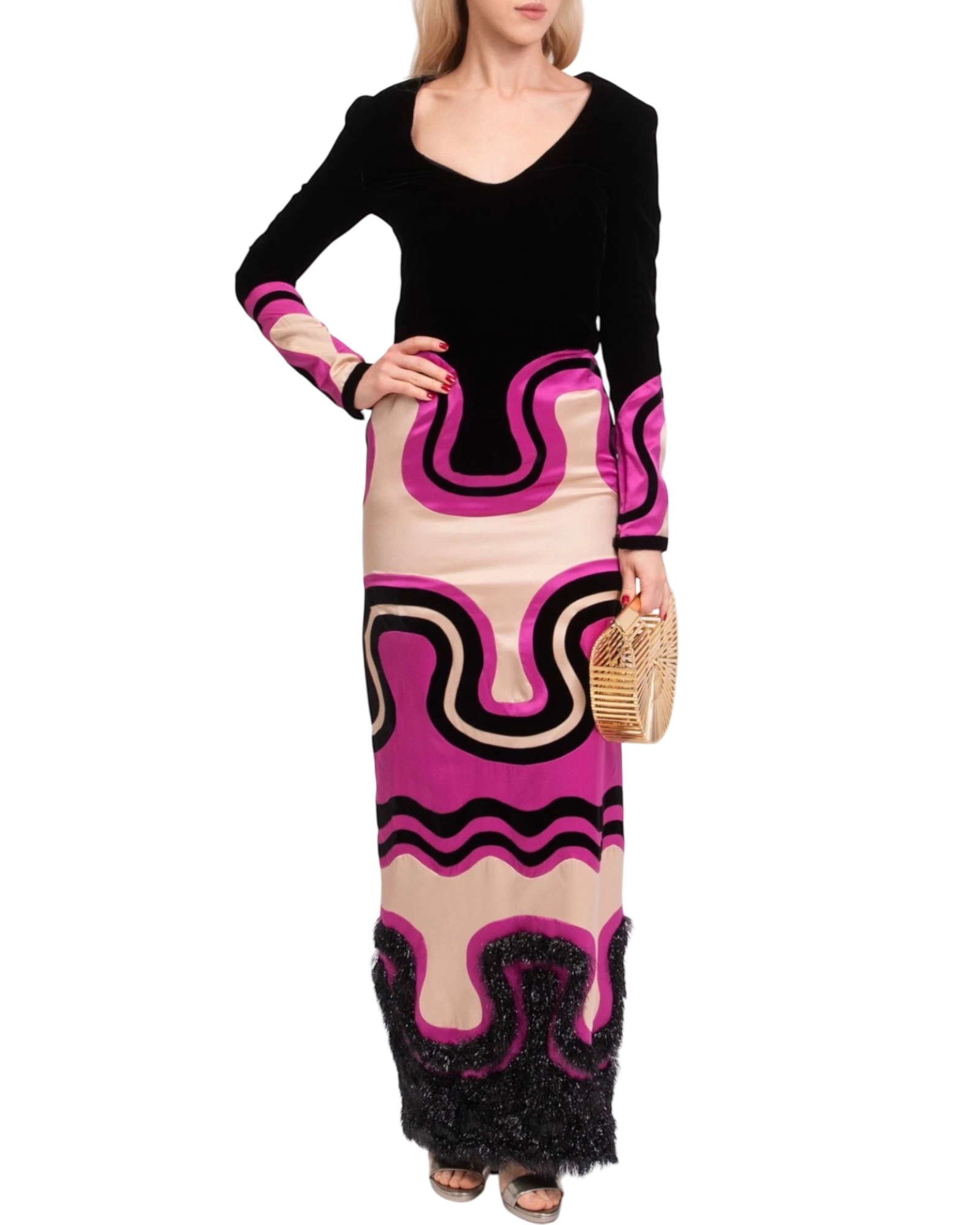 Tom Ford F/W 2015 Psychdelic Wave Knit Gown