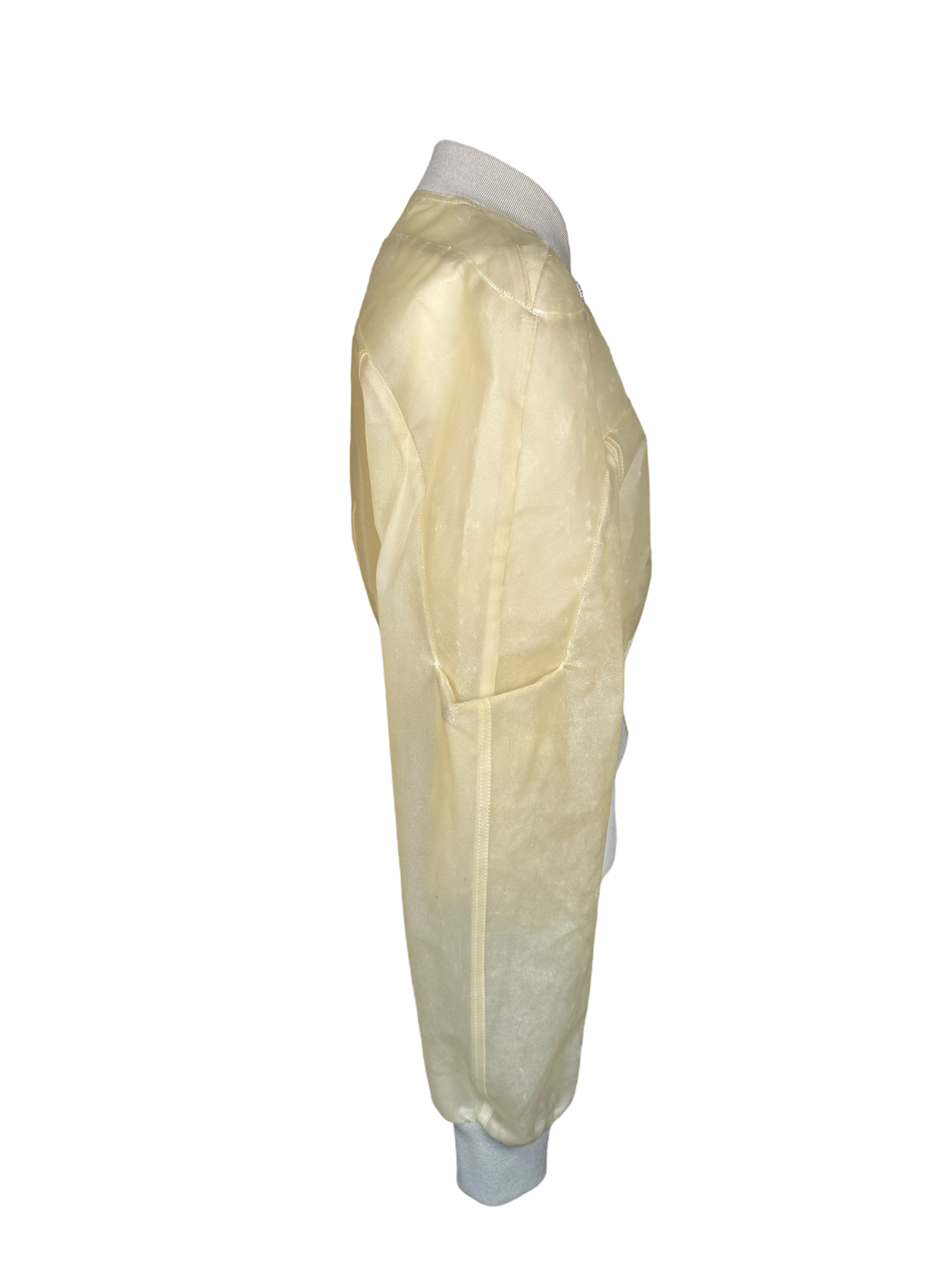 Rick Owens Girdered Bomber Cropped in Transparent Leather