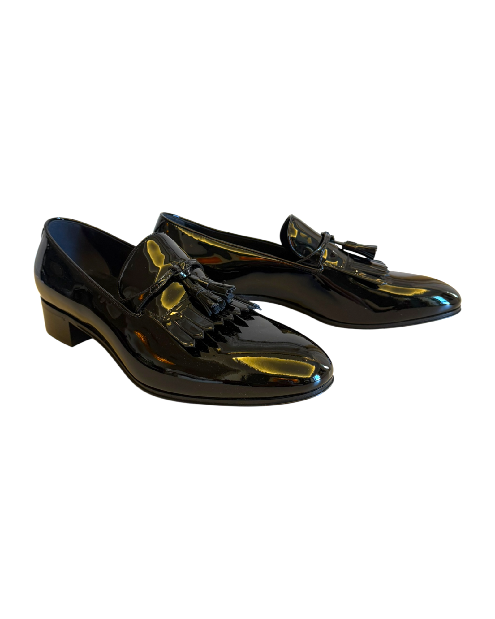 Gucci Tasseled Patent-Leather Loafers