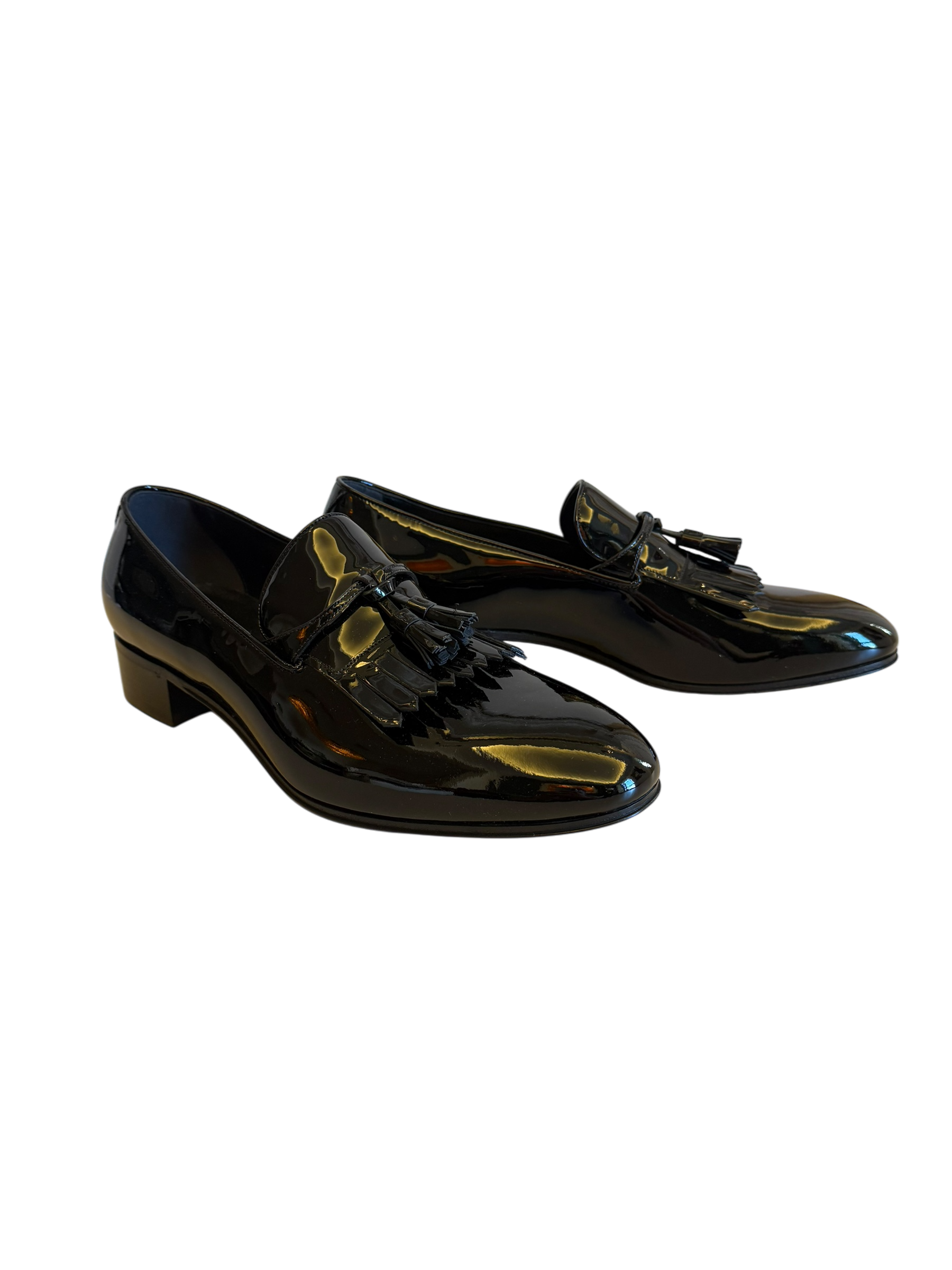 Gucci Tasseled Patent-Leather Loafers