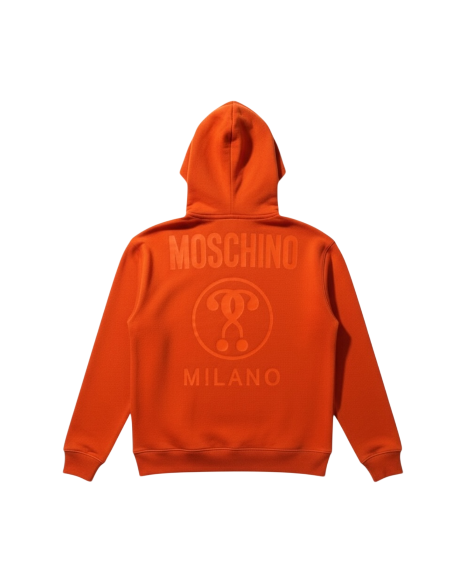 Moschino Embossed Logo Hoodie in Orange