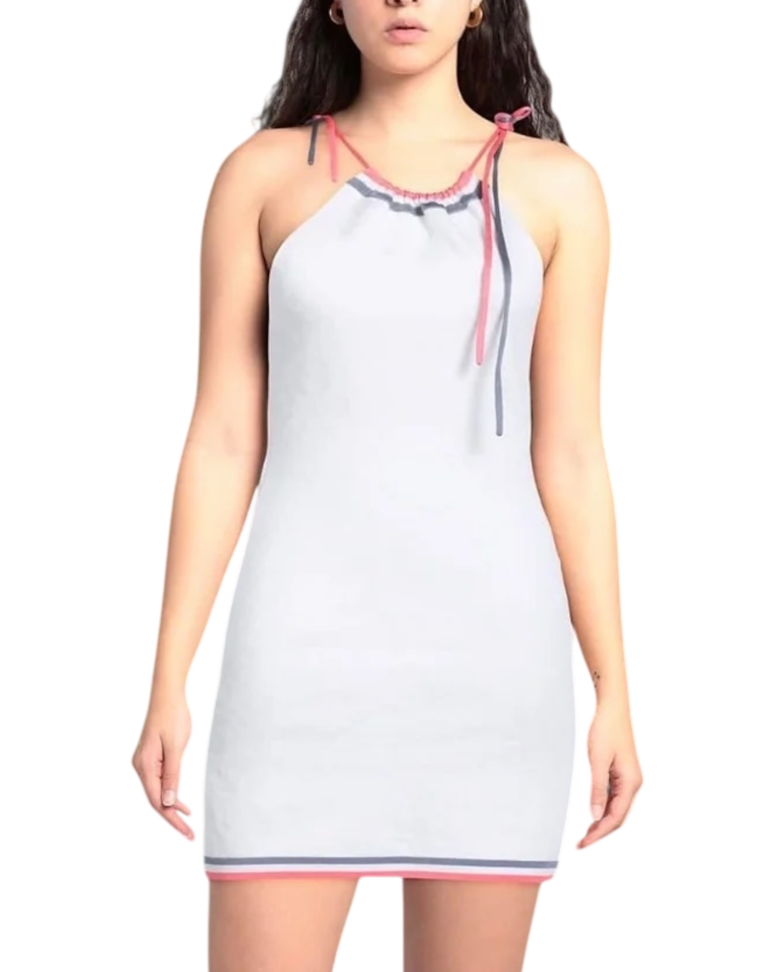 Fendi Halterneck Knitted Dress in Ivory