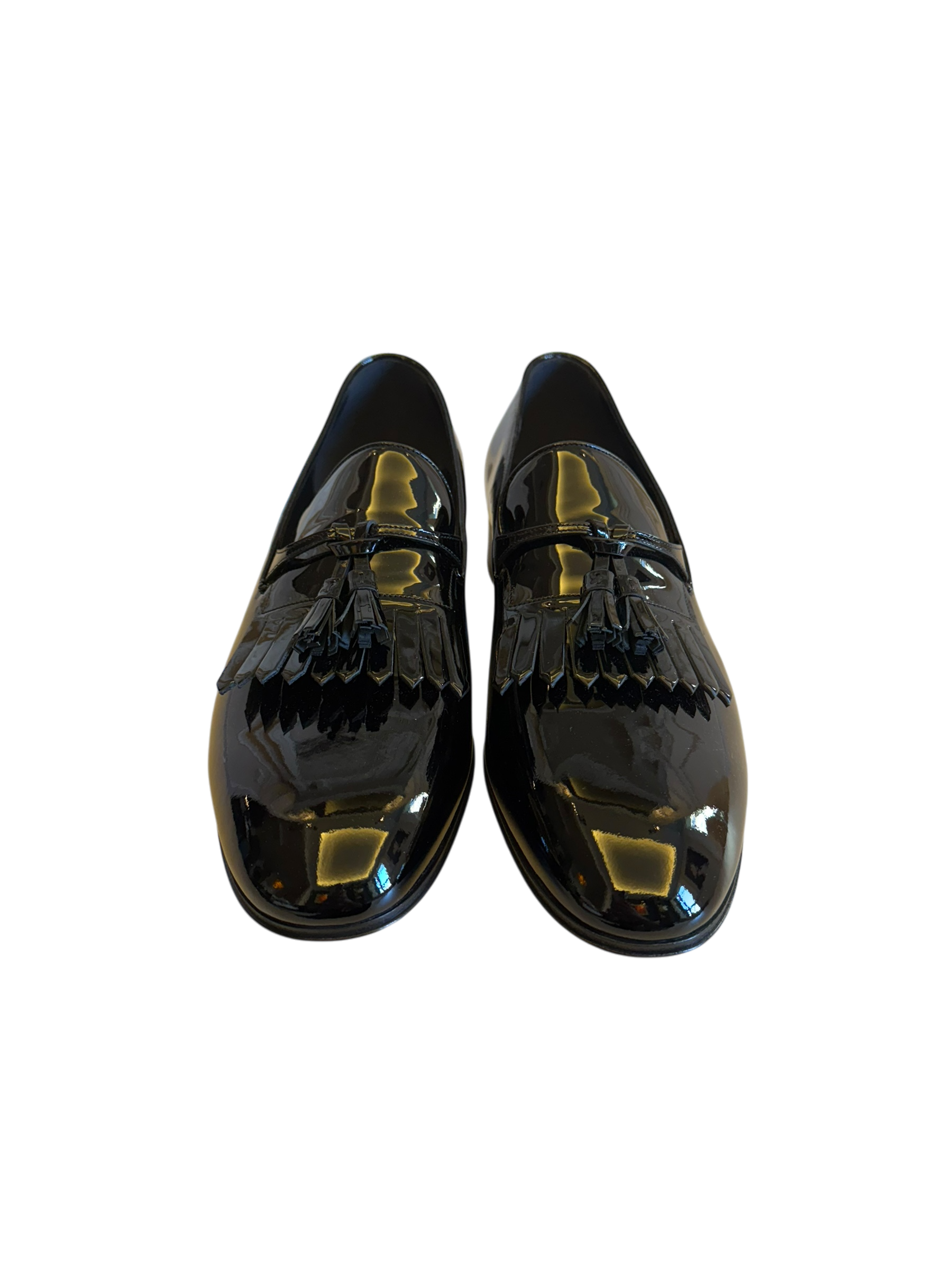 Gucci Tasseled Patent-Leather Loafers