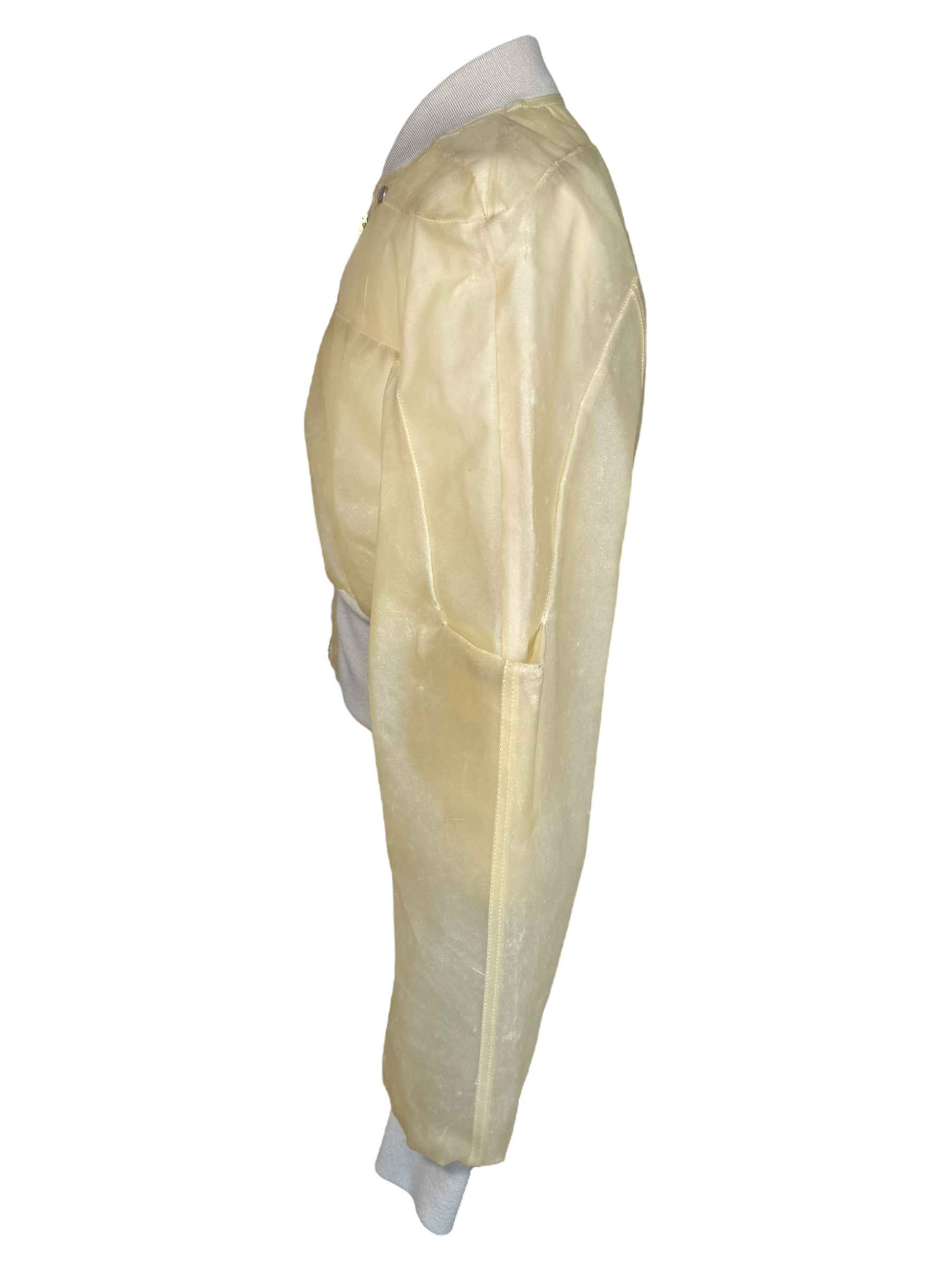 Rick Owens Girdered Bomber Cropped in Transparent Leather