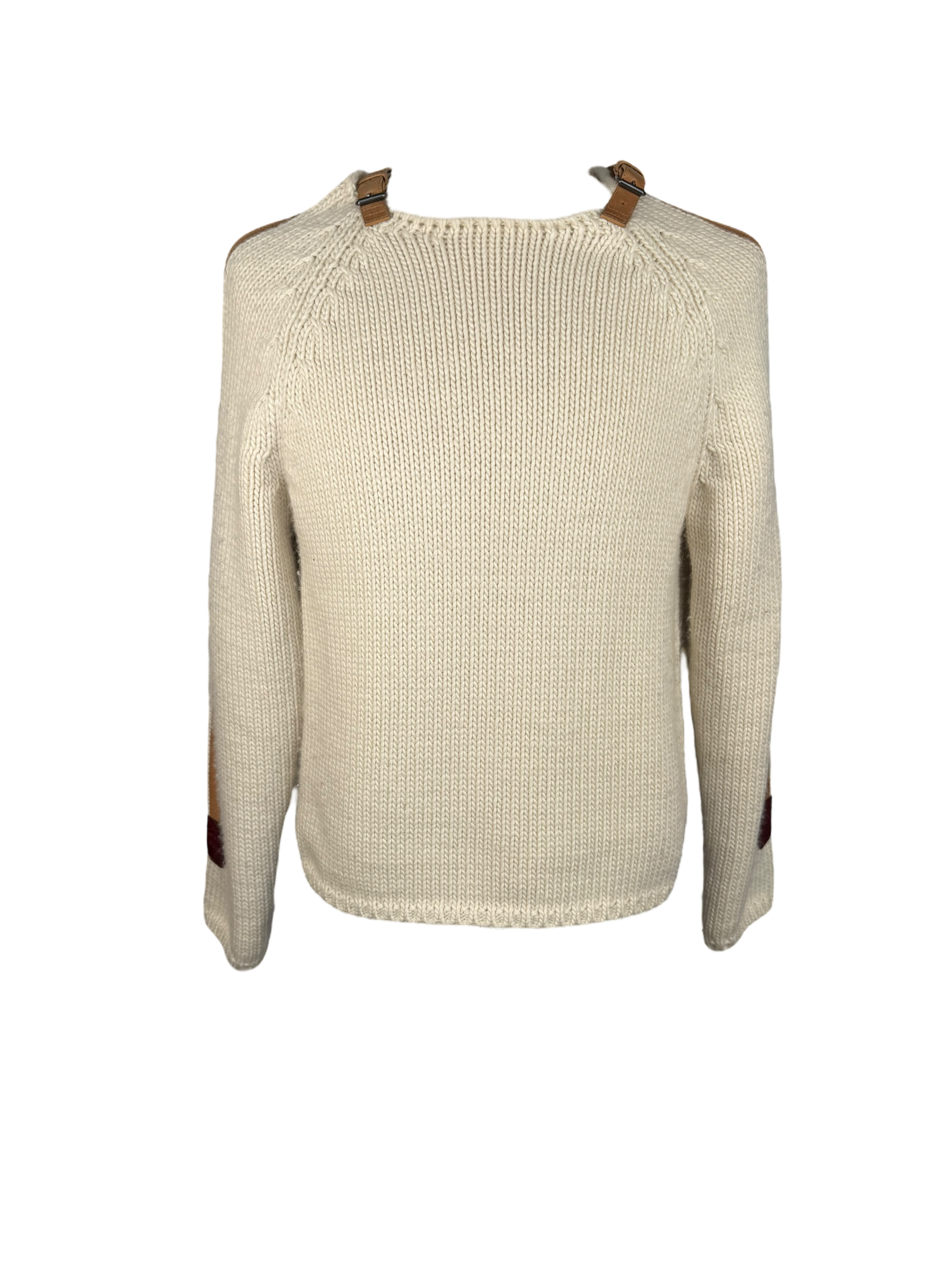 Gucci Buckle Strap Wool Sweater