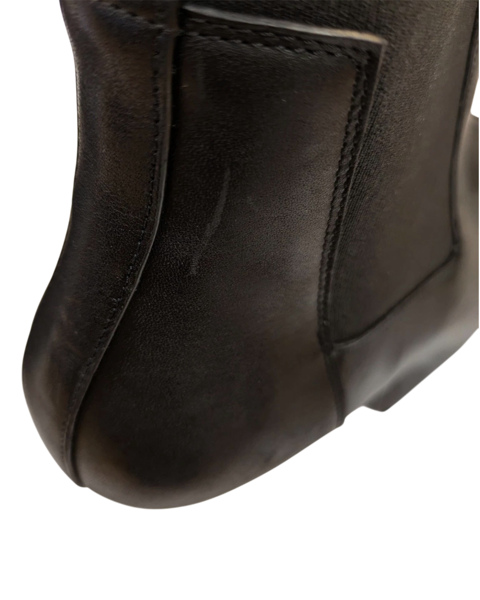 Rick Owens Leather Kiss Boots in Black