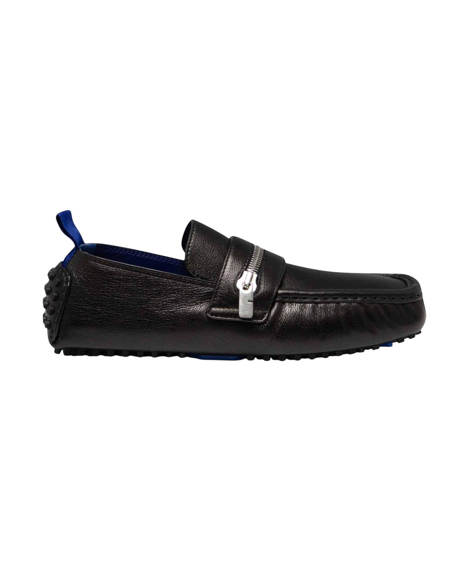 Burberry Motor Loafers in Black Leather