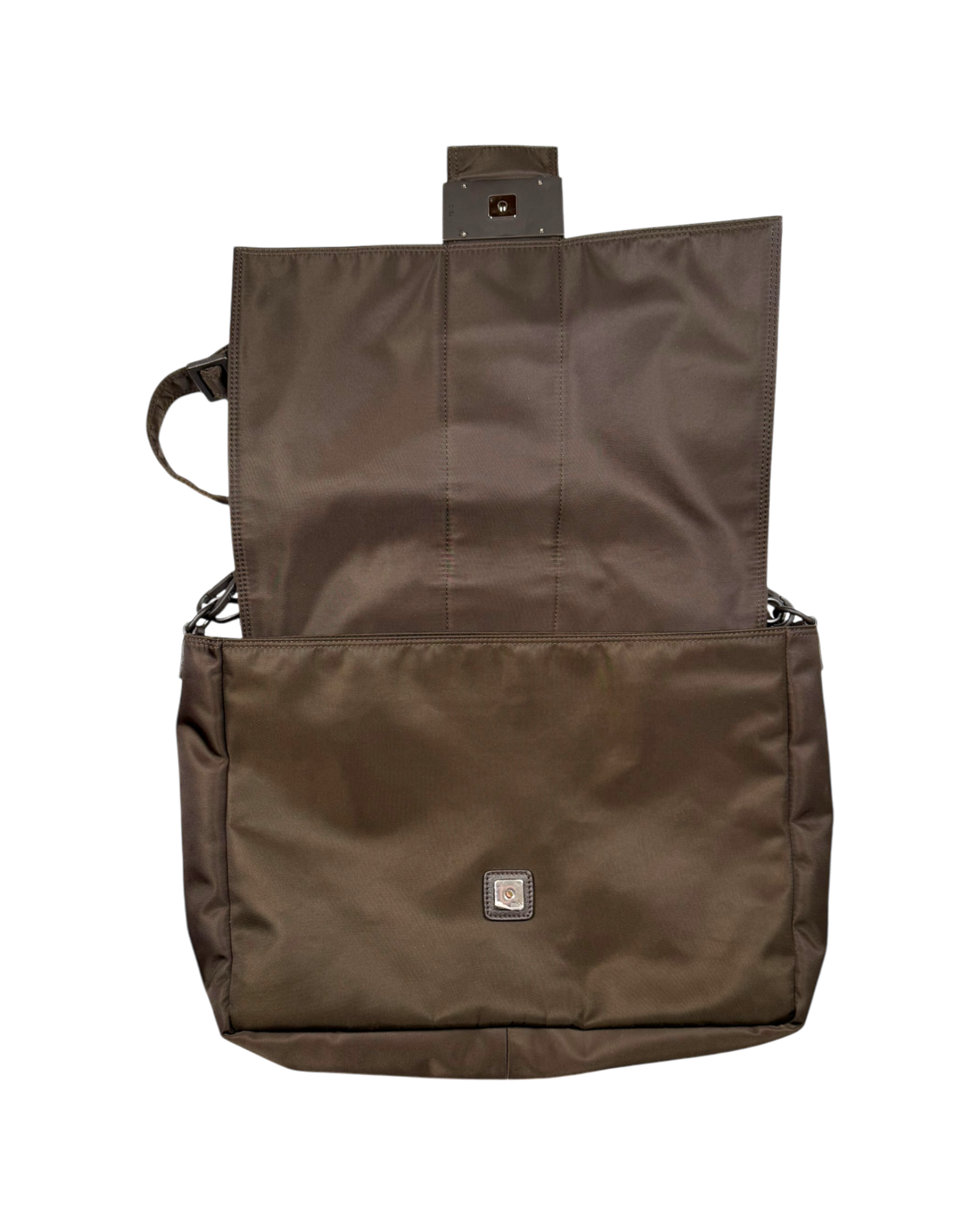 Fendi Econyl Nylon Cuoio Romano Monochrome Messenger Bag