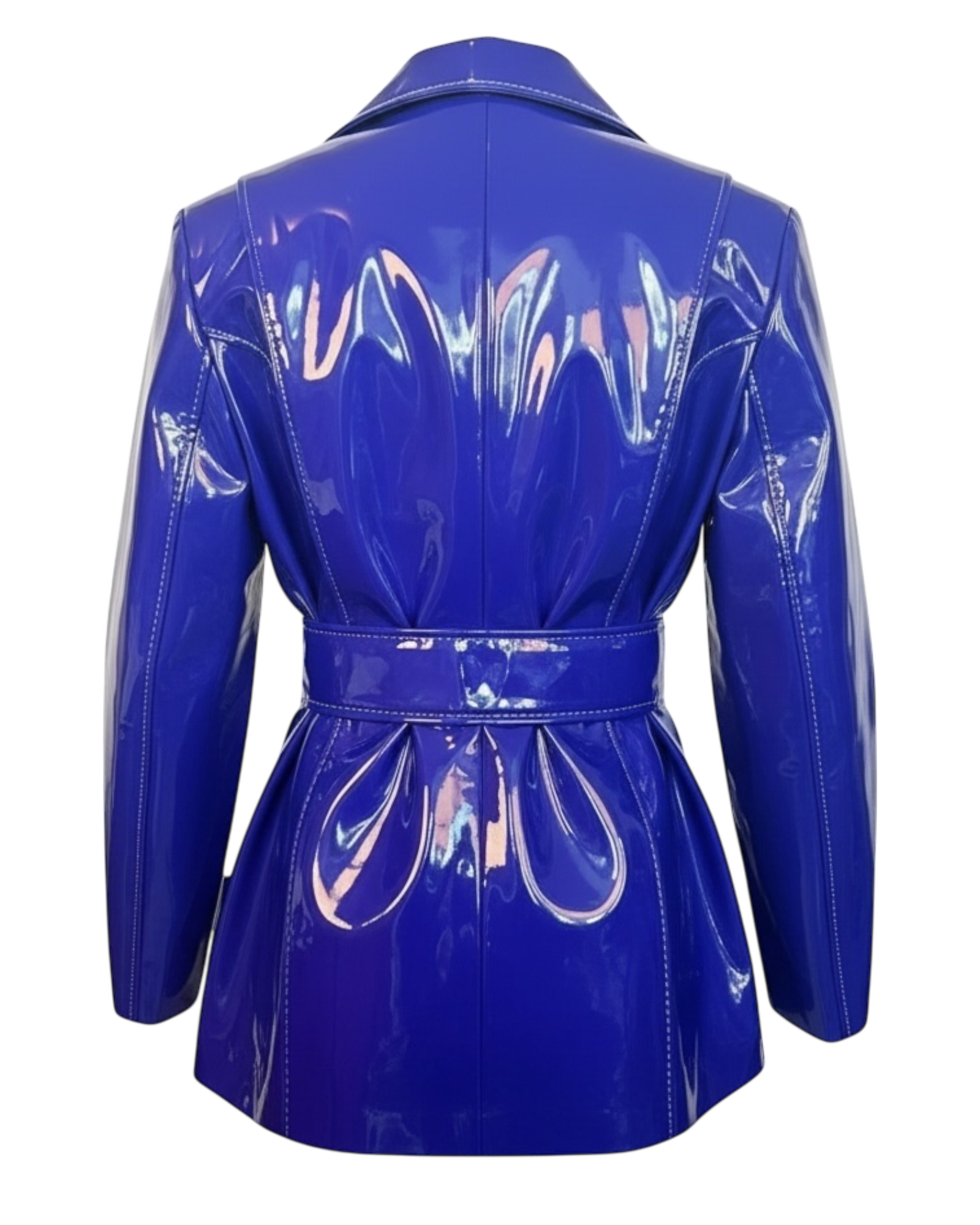 Marni AW18 “Sculpted Vinyl Belted Coat” - Purple
