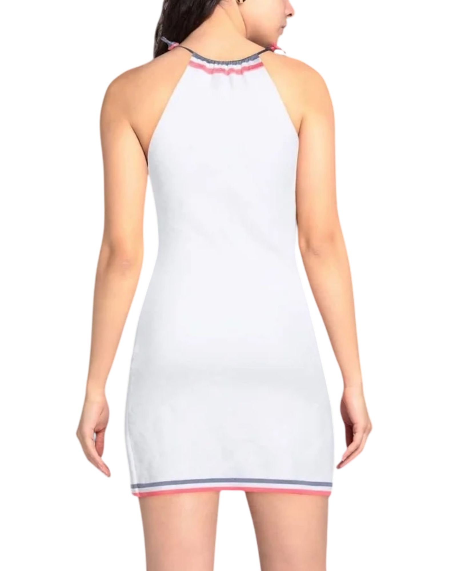 Fendi Halterneck Knitted Dress in Ivory
