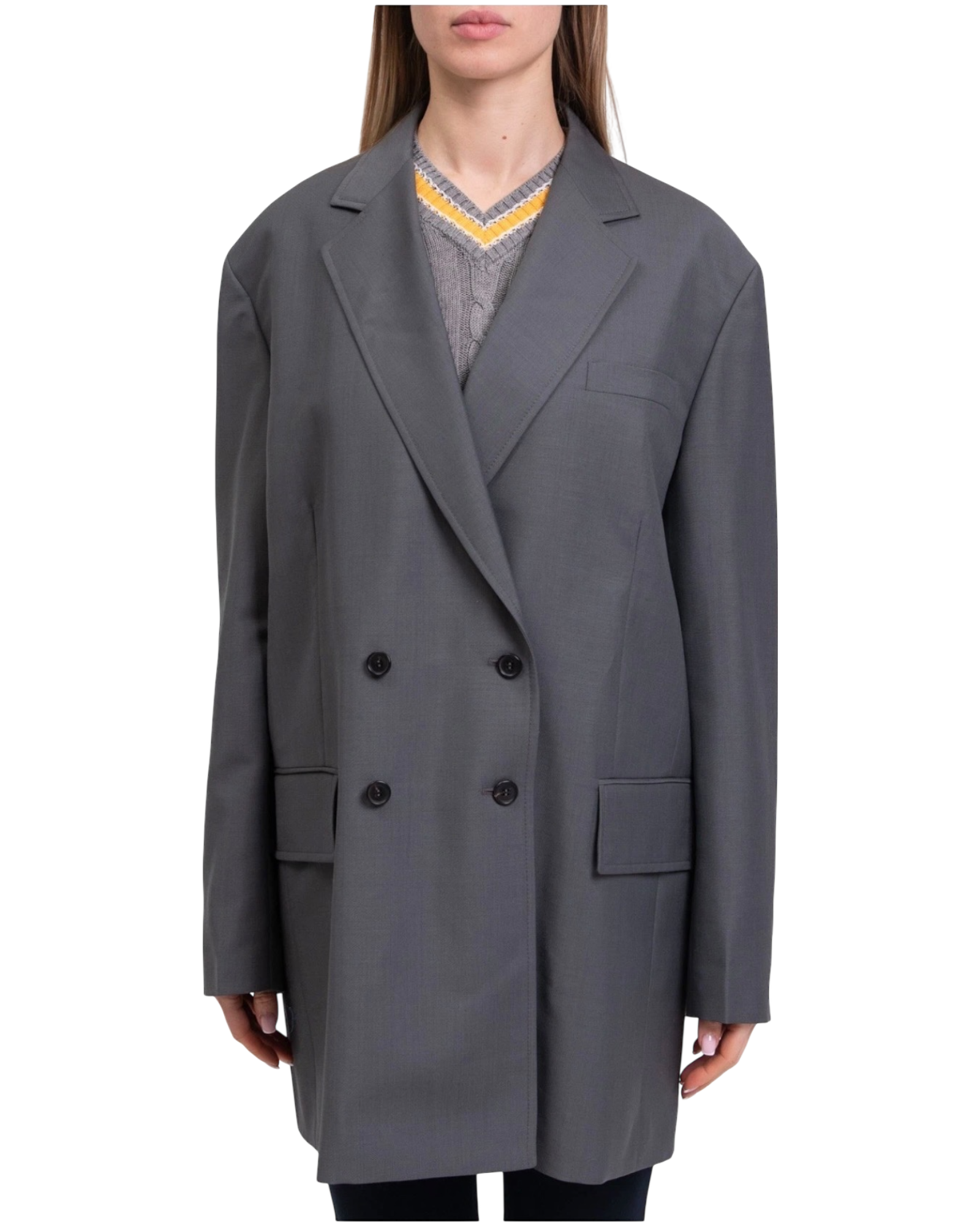 Prada Double-Breasted Oversized Blazer
