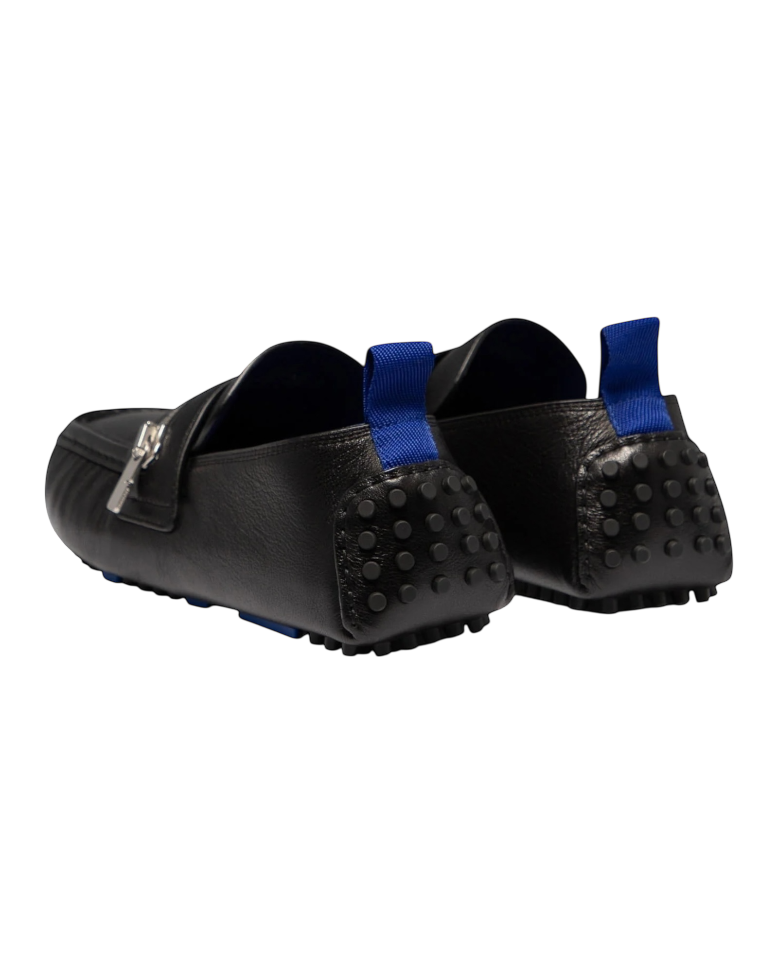 Burberry Motor Loafers in Black Leather