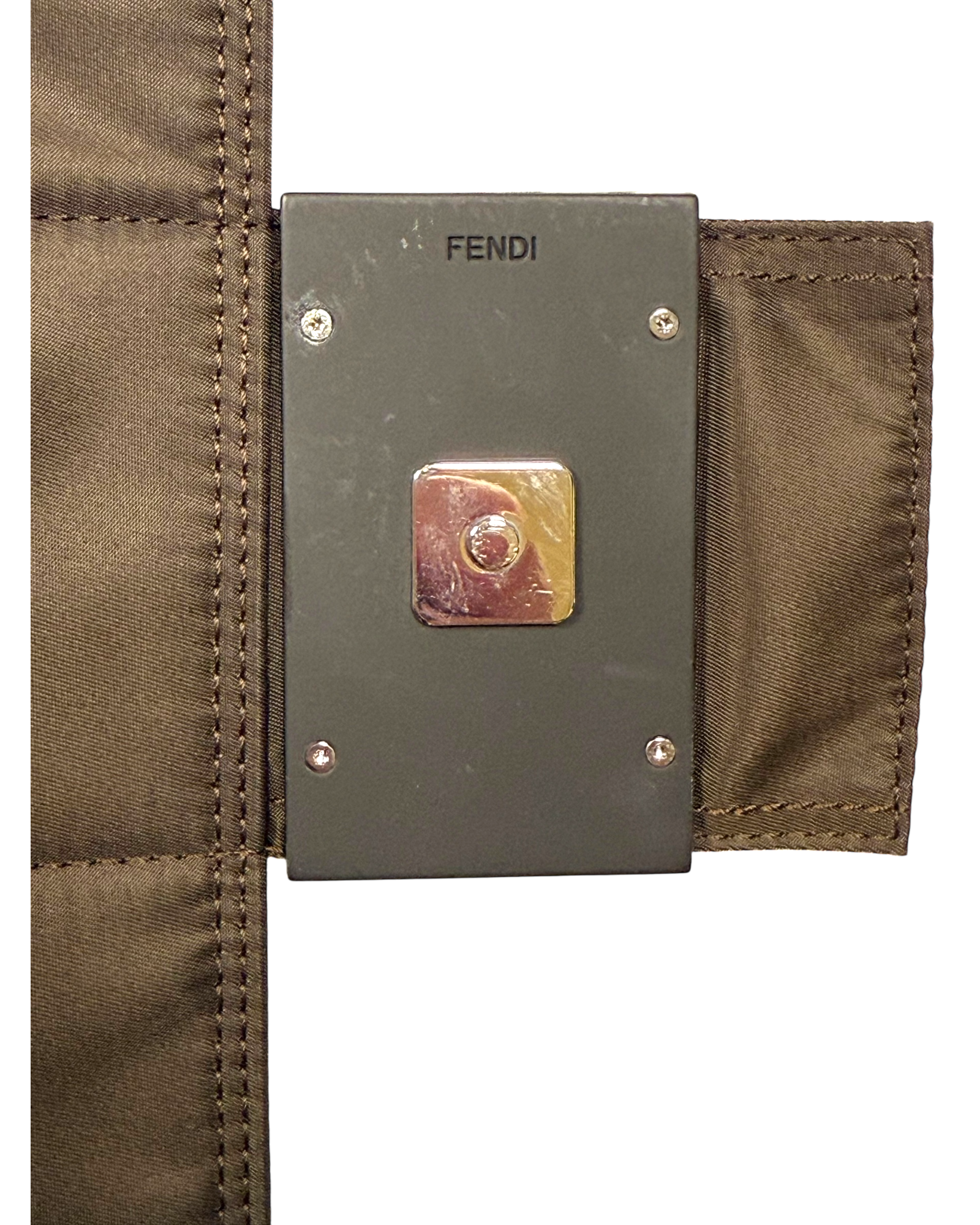 Fendi Econyl Nylon Cuoio Romano Monochrome Messenger Bag