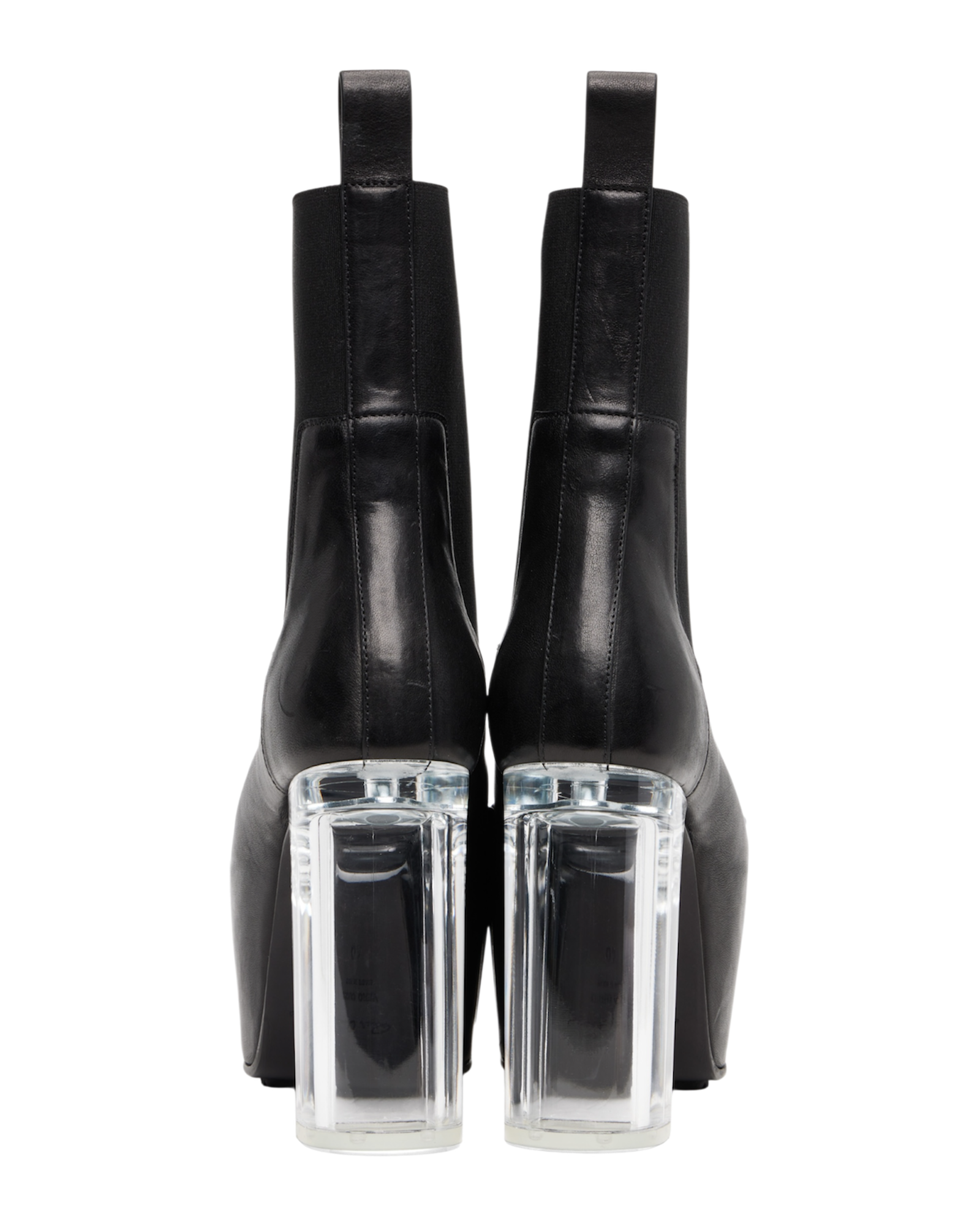 Rick Owens Leather Kiss Boots in Black