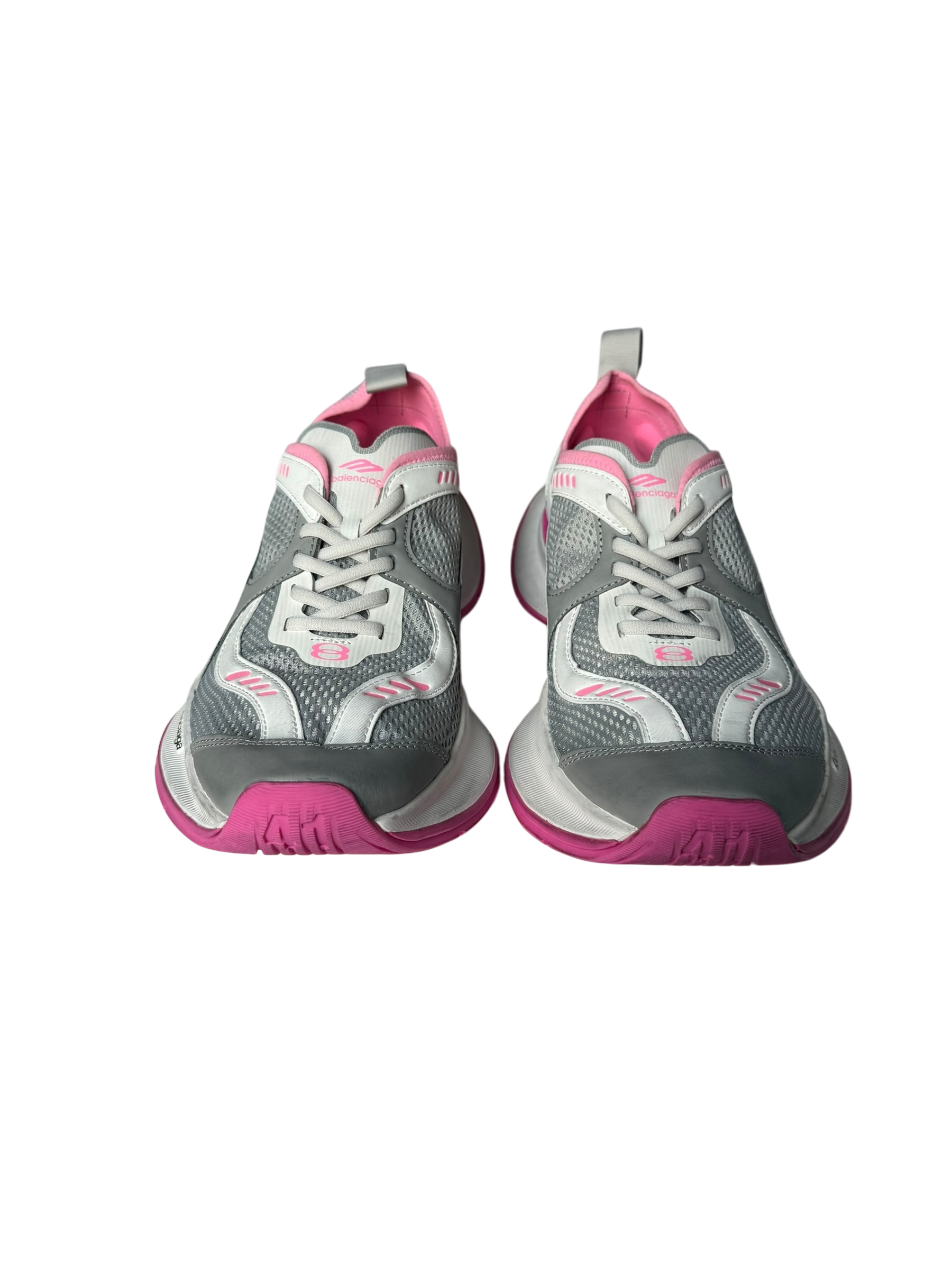 Balenciaga Circuit Sneakers in White/Grey/Pink