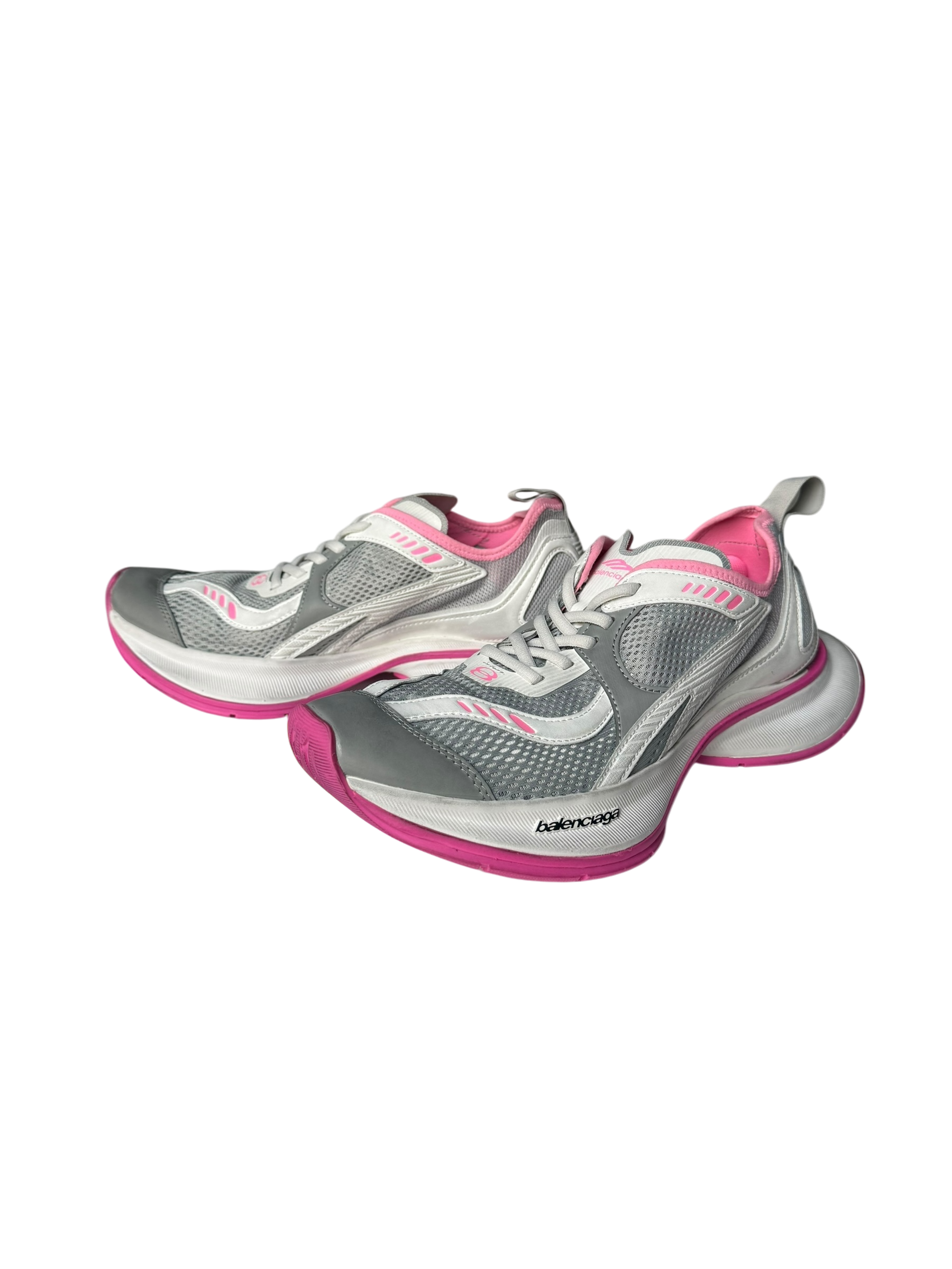 Balenciaga Circuit Sneakers in White/Grey/Pink