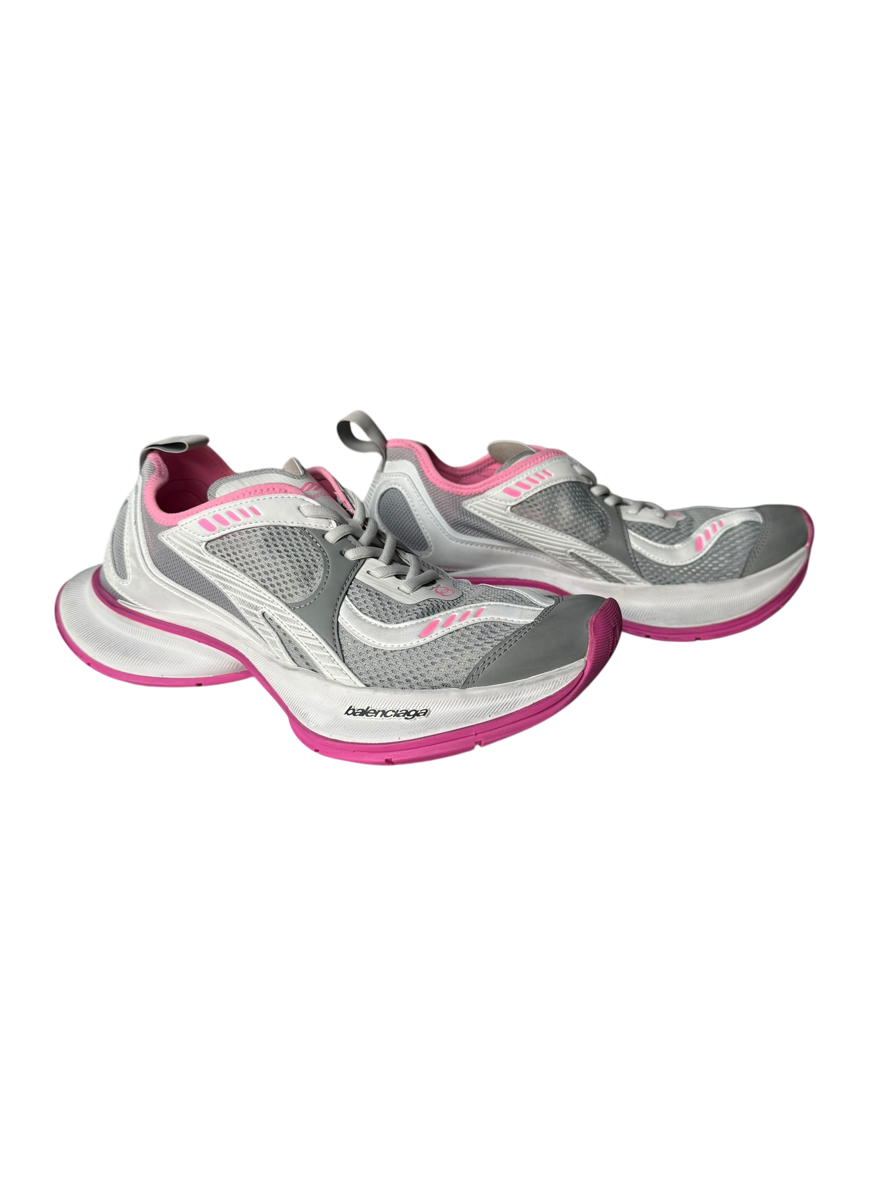 Balenciaga Circuit Sneakers in White/Grey/Pink