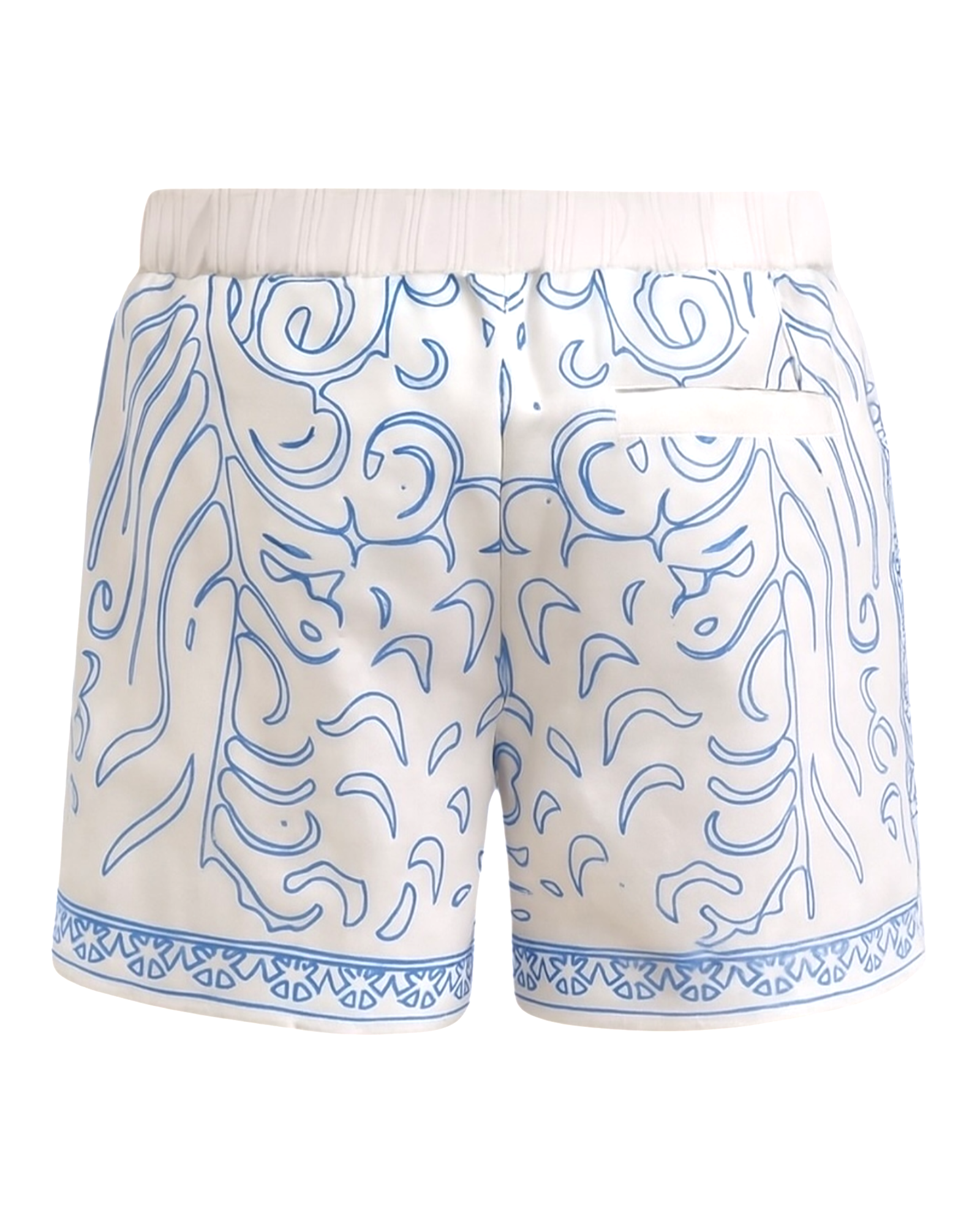 Rhude Paisley Boxing Shorts – Blue & White