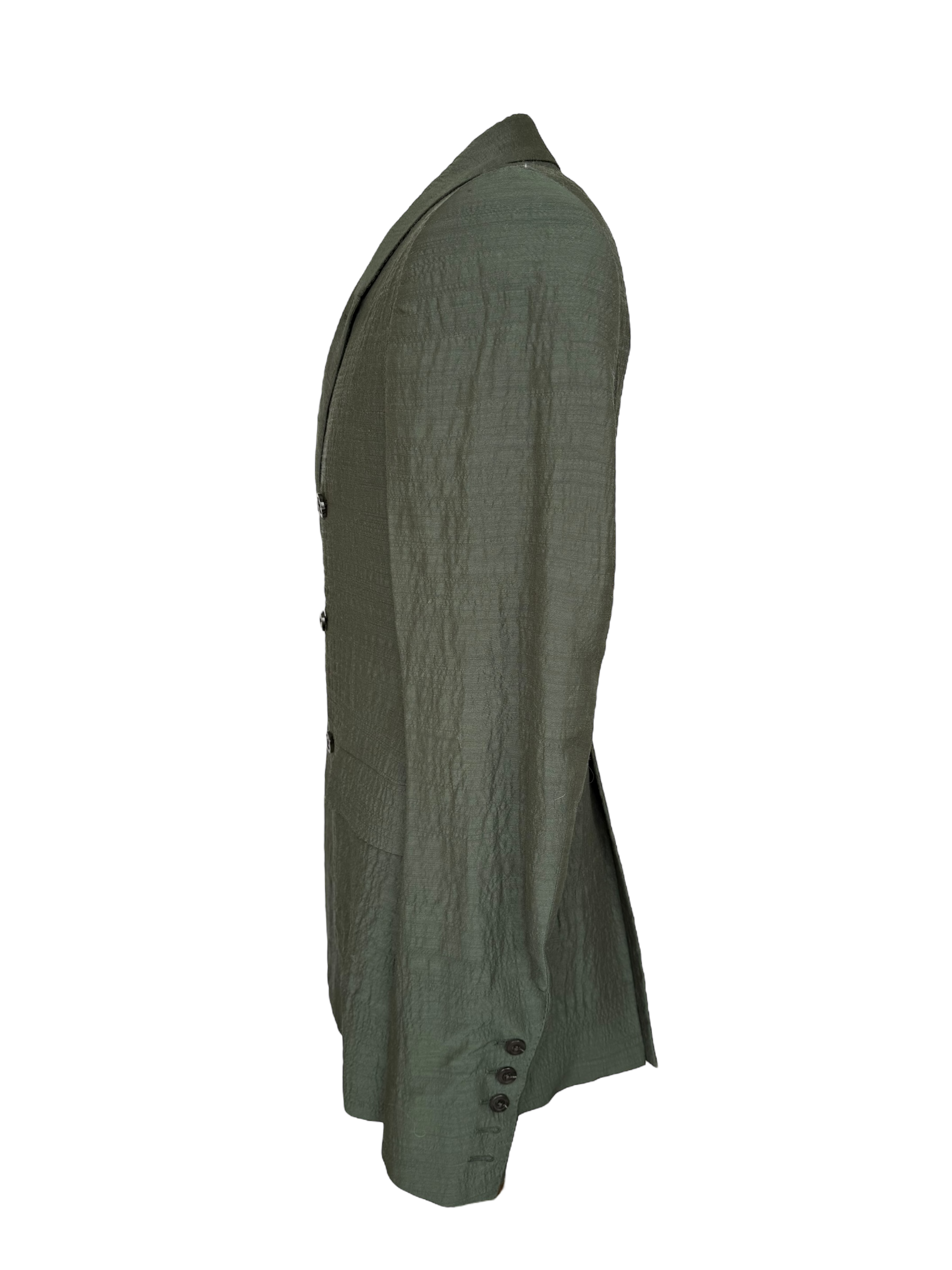 Rick Owens Doubled-breasted Crinkled Wool Blend Blazer