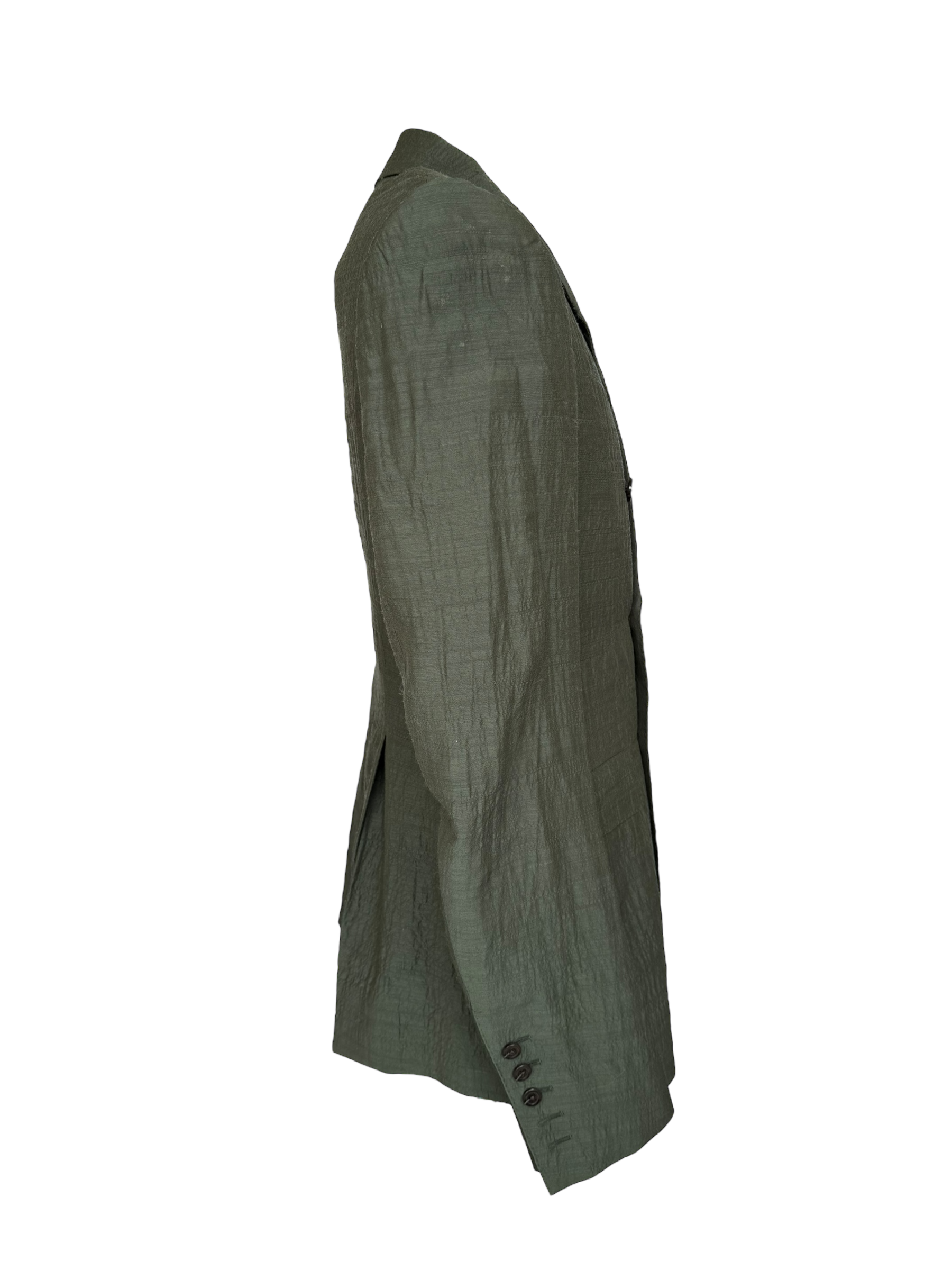 Rick Owens Doubled-breasted Crinkled Wool Blend Blazer