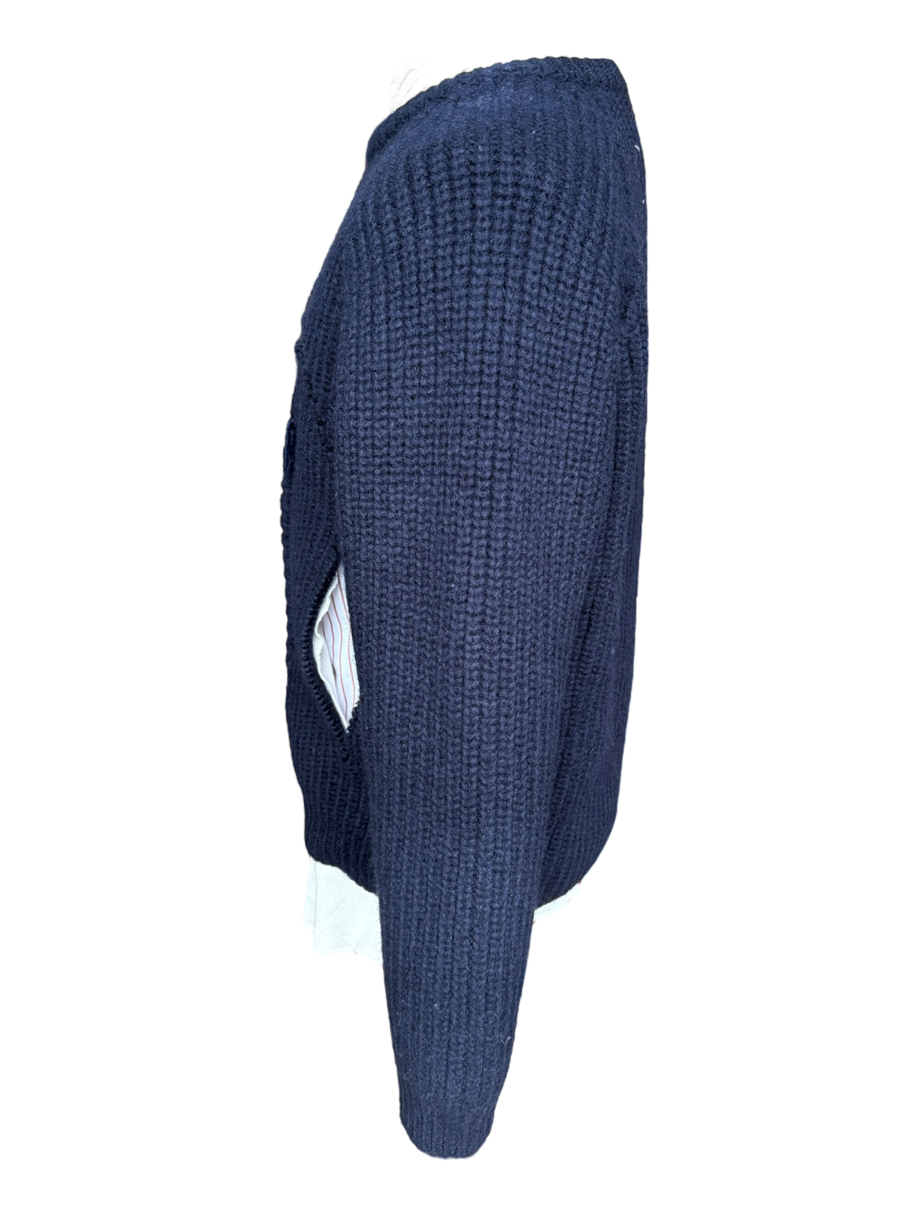 Maison Margiela Navy Layered Three-Piece Sweater