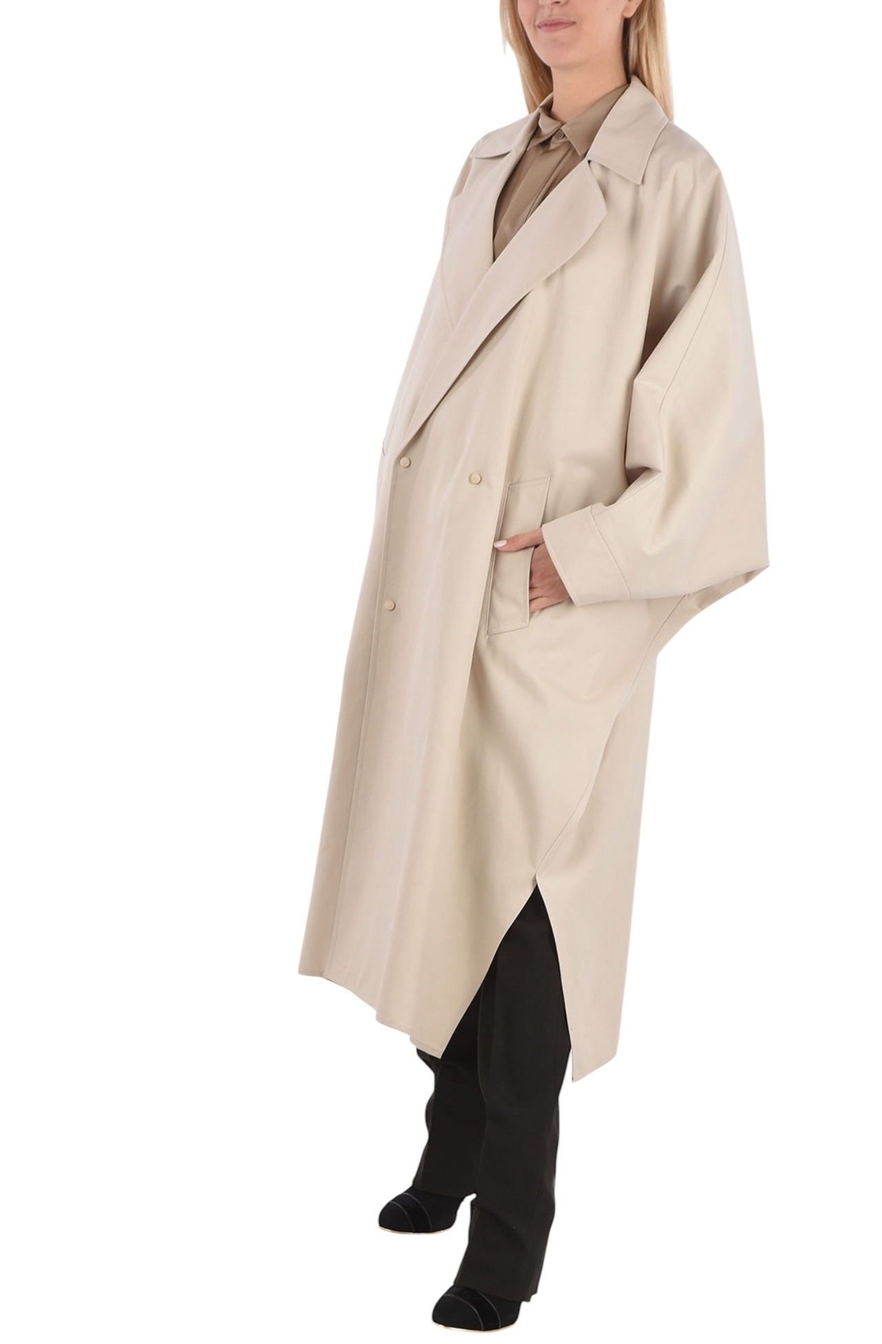 Bottega Veneta Double Breasted Night-Gown Overcoat