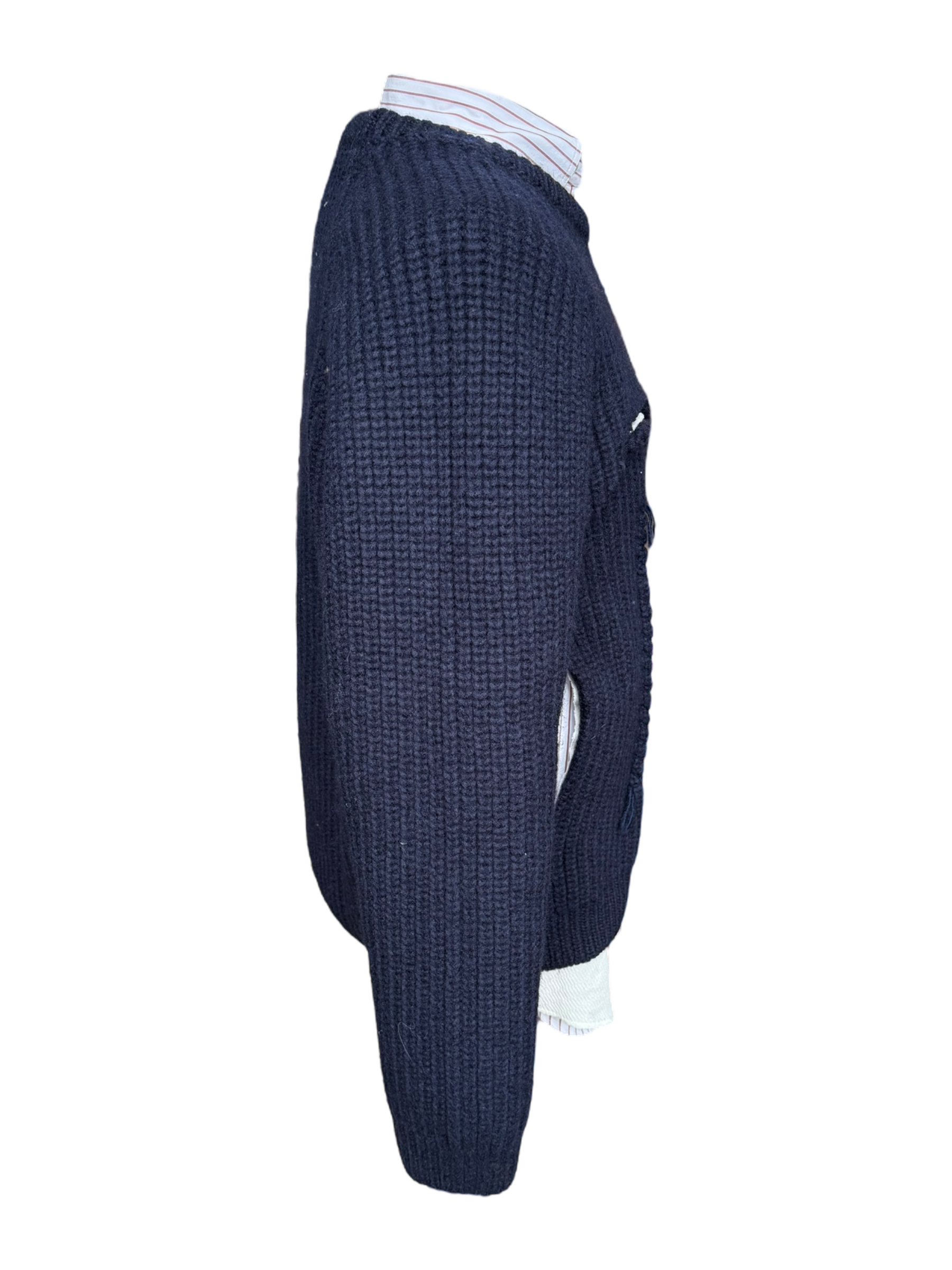 Maison Margiela Navy Layered Three-Piece Sweater
