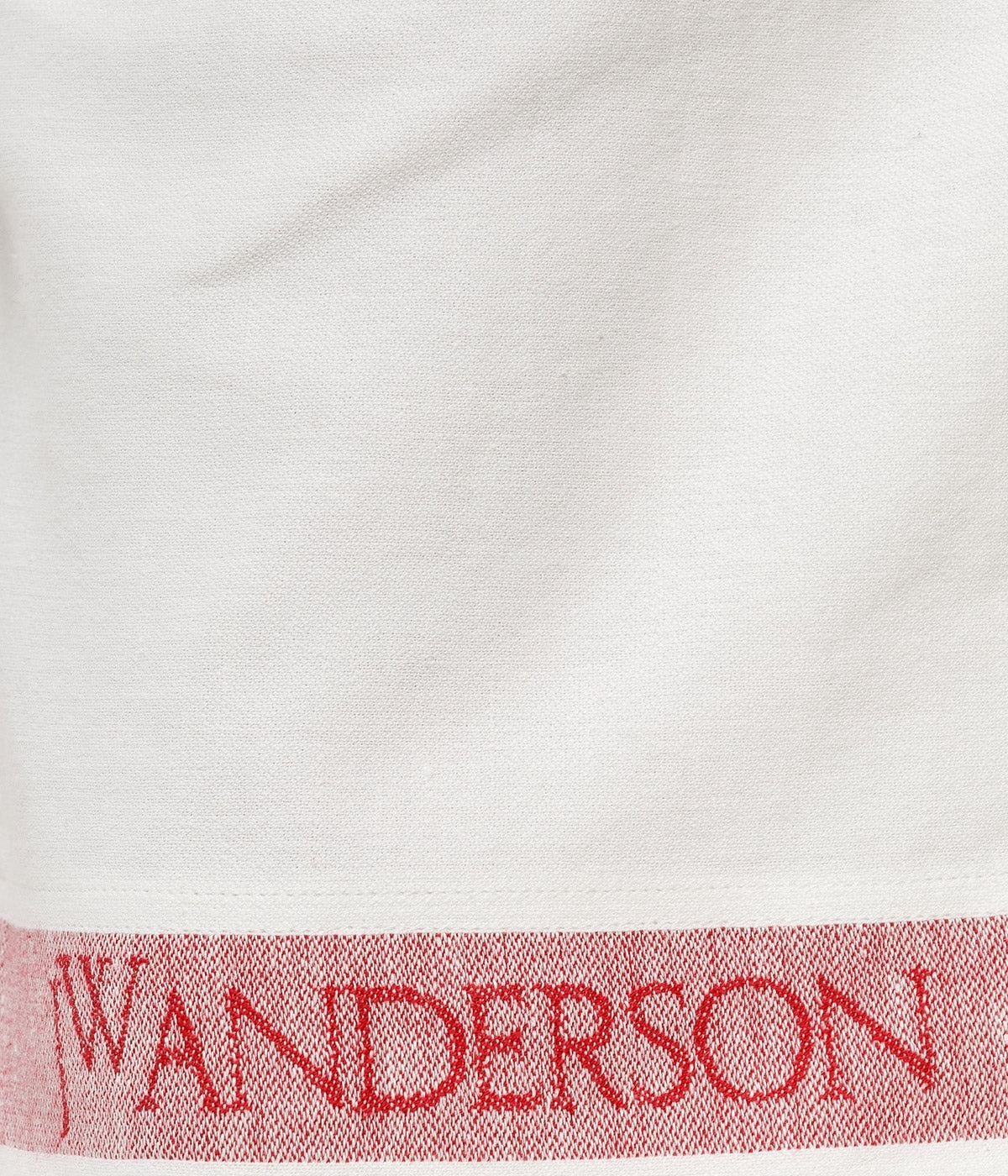 JW Anderson White Linen Logo Trim Bermuda Shorts