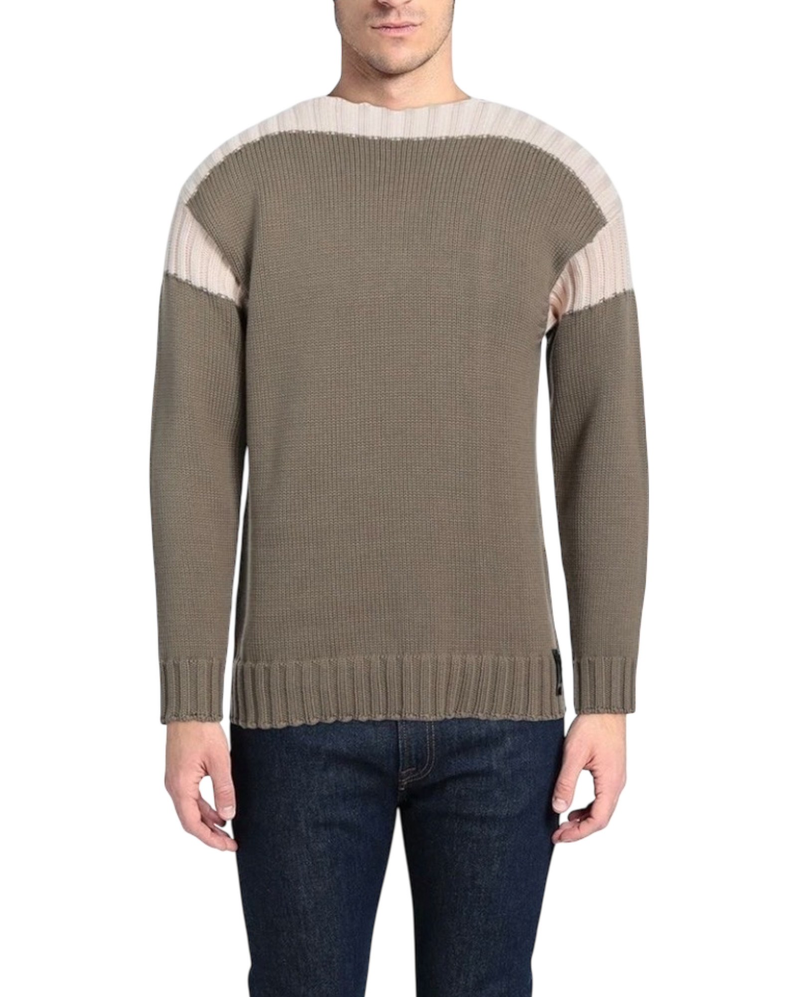 Fendi Two-Tone Intarsia Knit Jumper