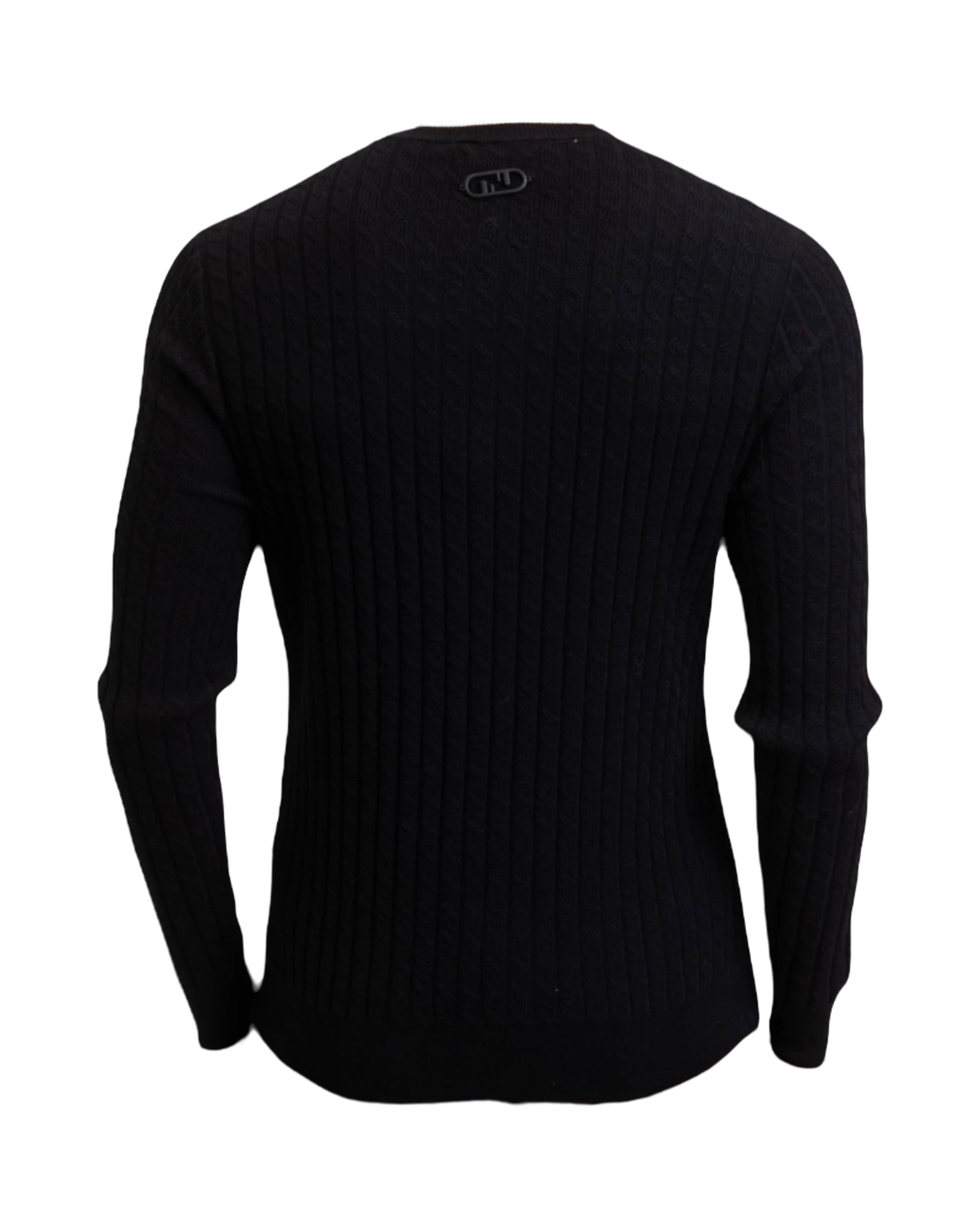 Fendi Rib Knit Virgin Wool Sweater with Cut-out
