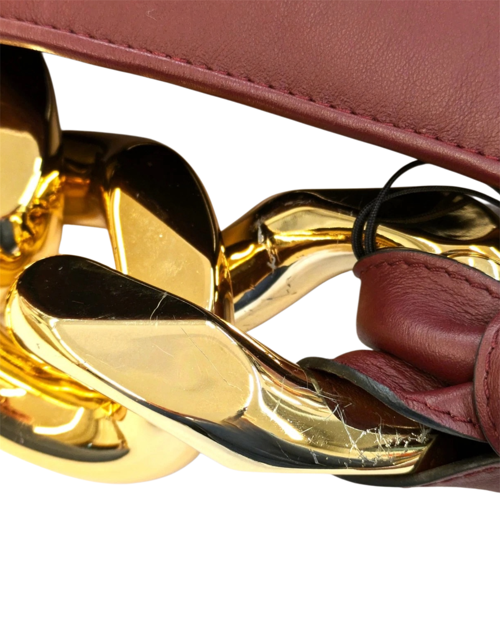 JW Anderson Small Chain Hobo Bag in Burgundy