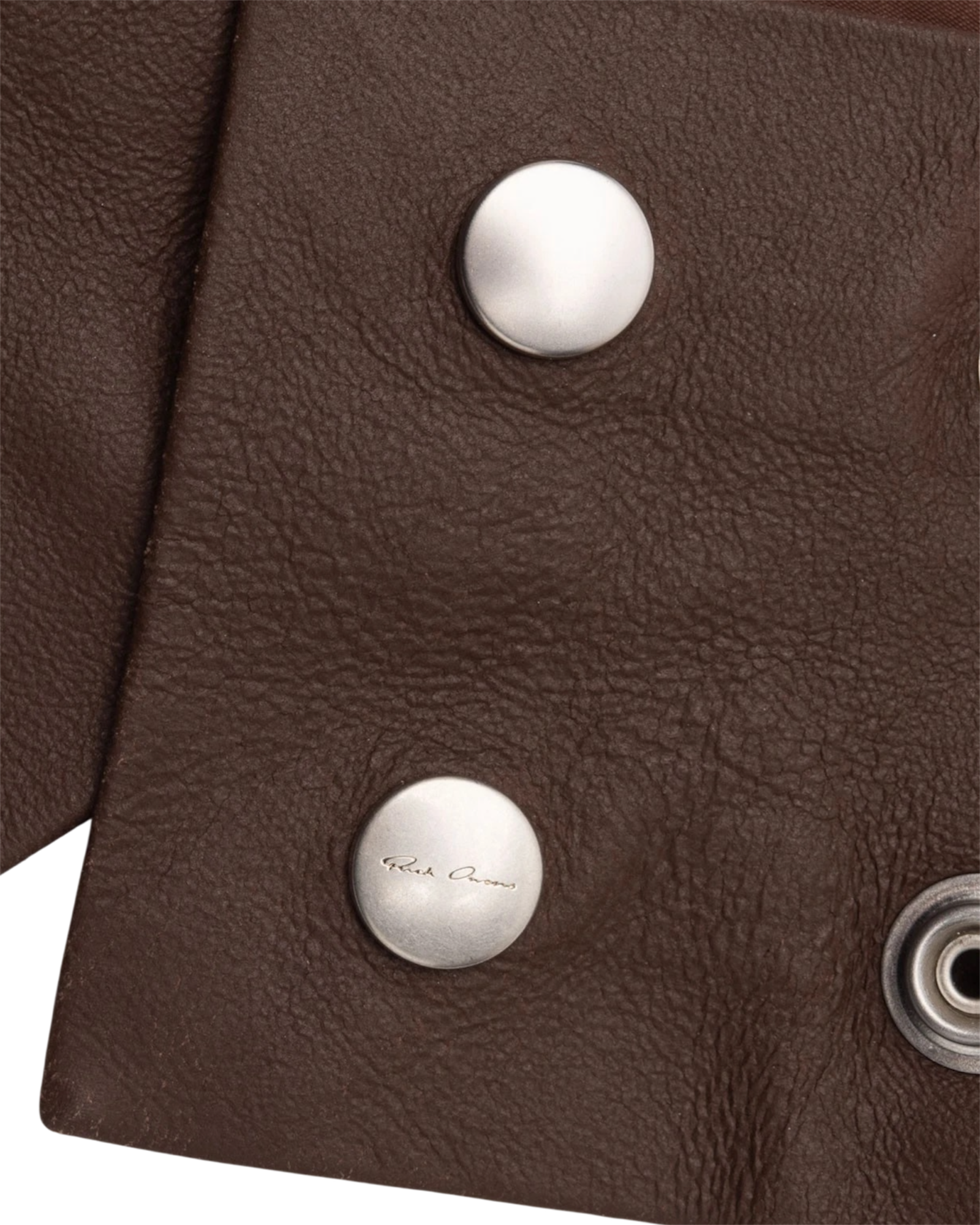 Rick Owens FW23 Luxor Leather Snap Collar in Brown