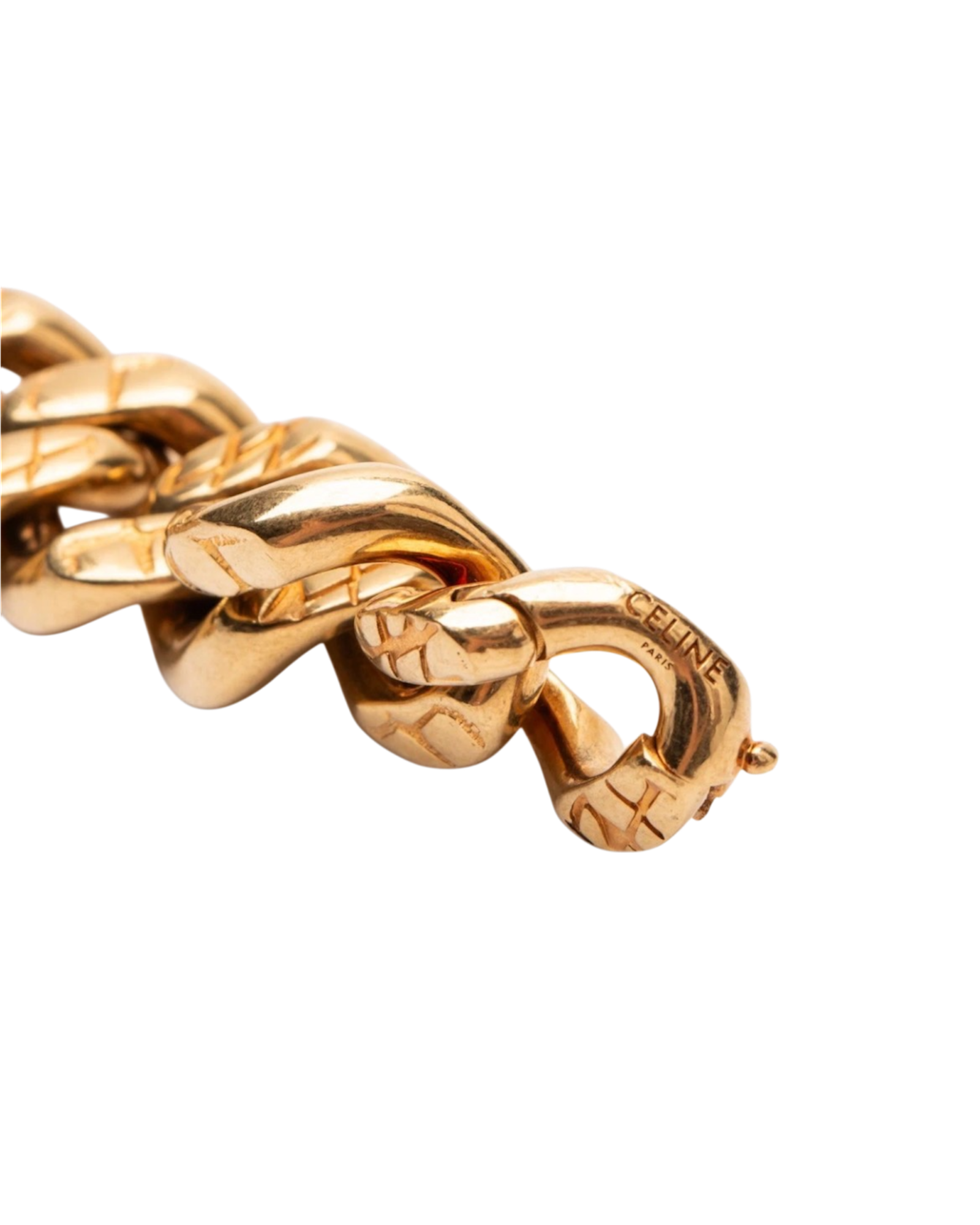 Celine Triomphe Gourmette Bracelet in Gold