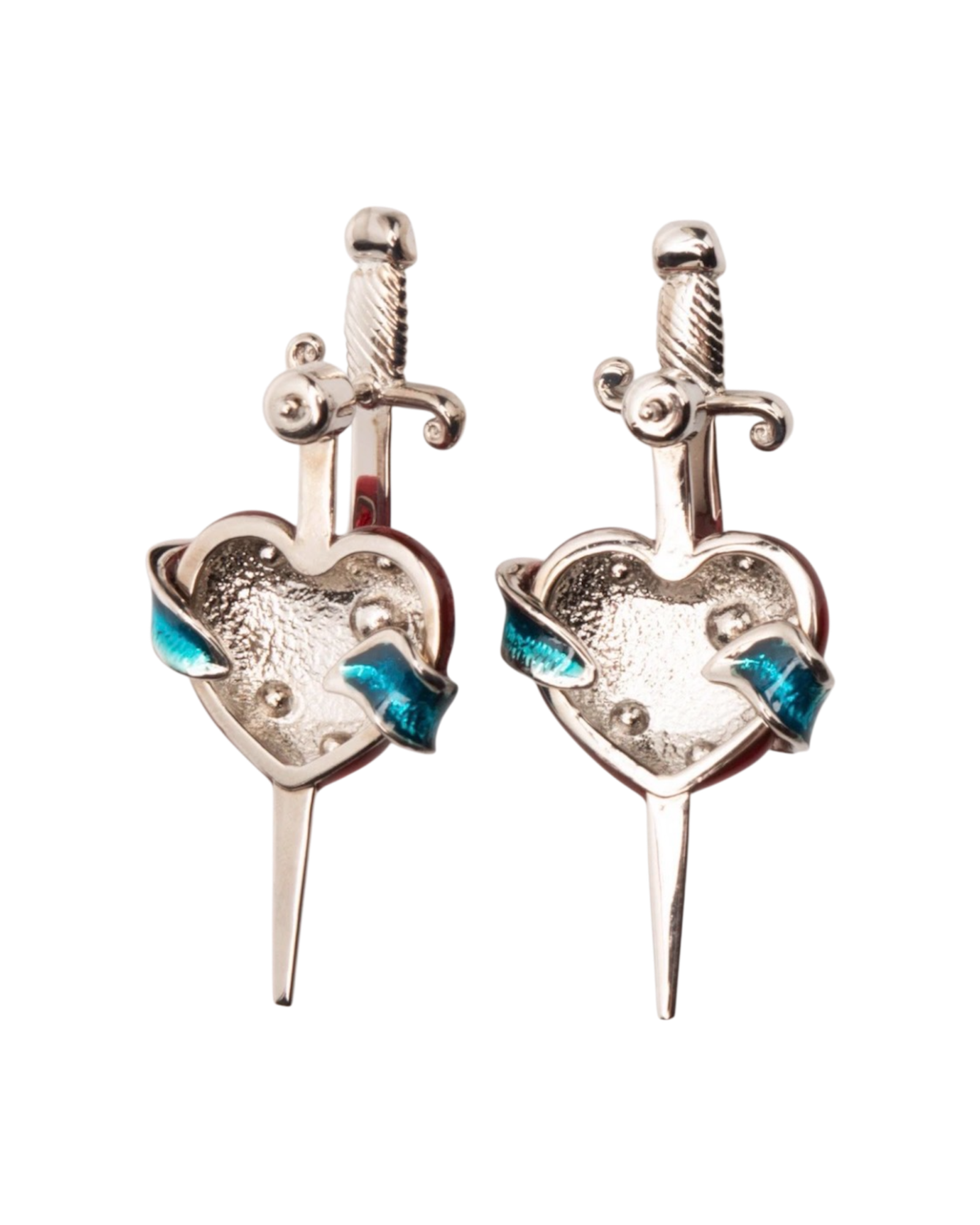 Jean Paul Gauilter Heart and Sword Earrings