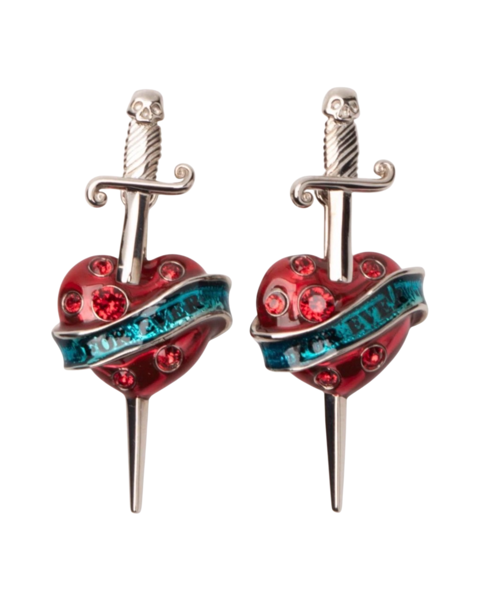 Jean Paul Gauilter Heart and Sword Earrings