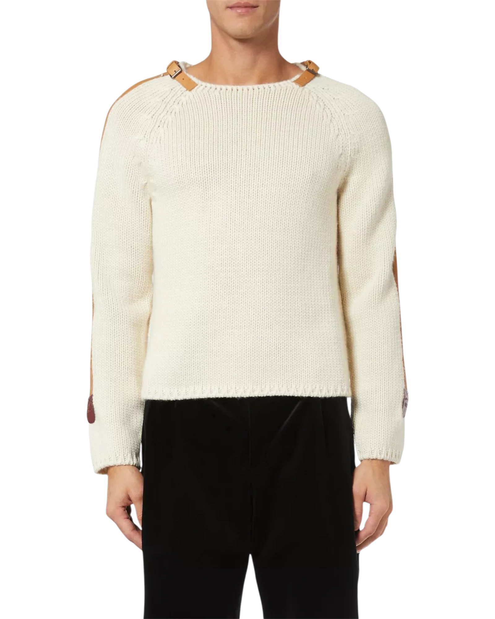 Gucci Buckle Strap Wool Sweater