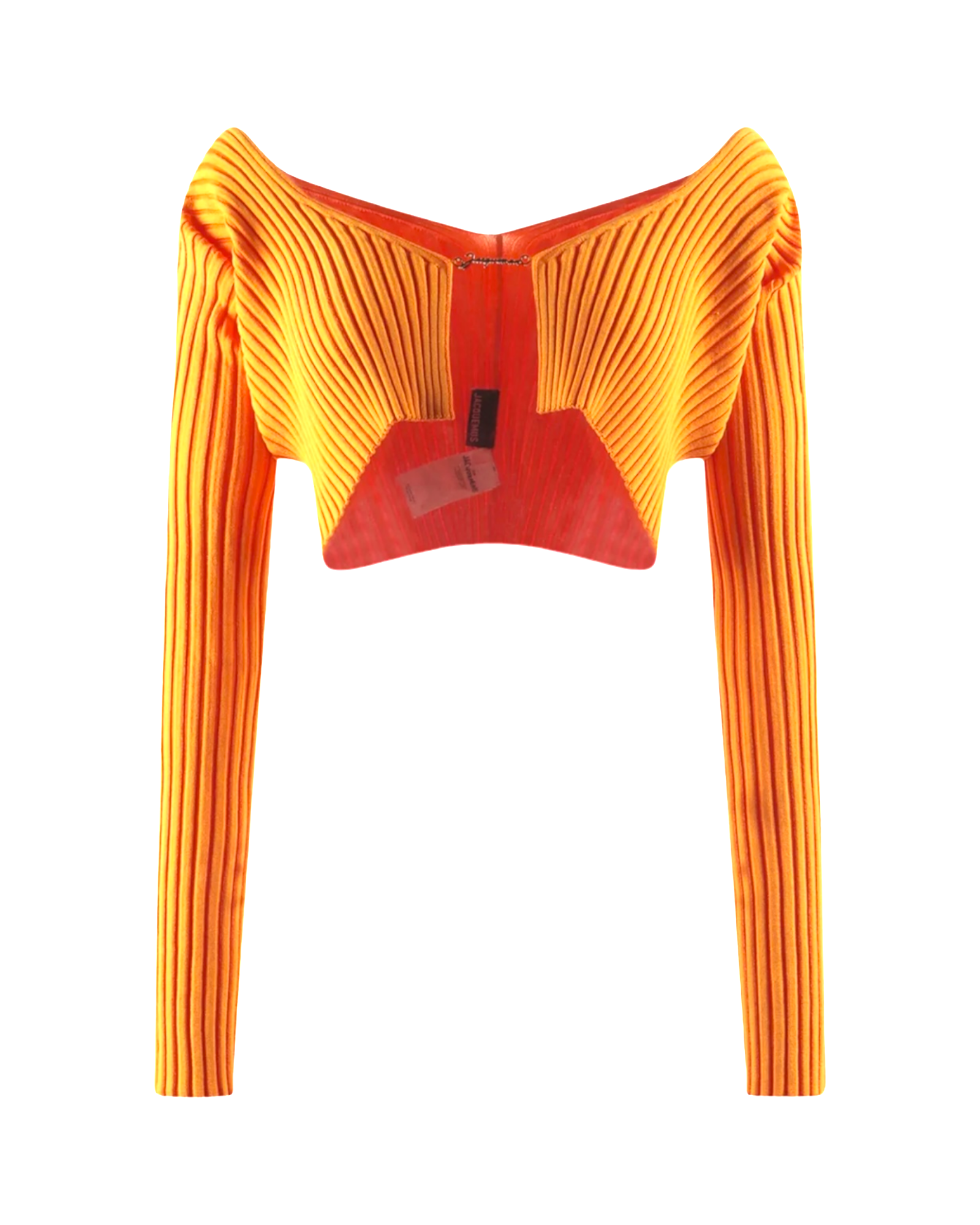 Jacquemus Pralú Cropped Sweater in Orange