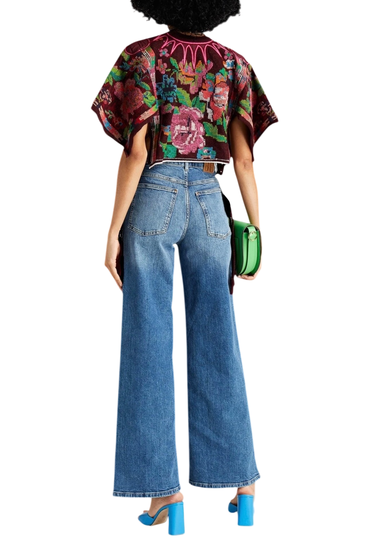 Valentino Embroidered Wool and Cashmere-Blend Crop Top Sweater